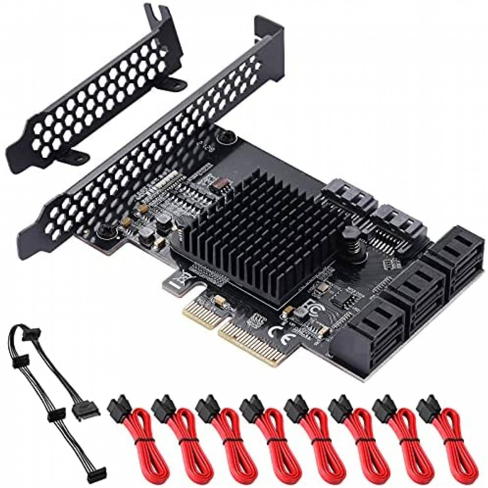 Tarjeta Controladora RAID MZHOU PCIe SATA 3 de 8 Puertos