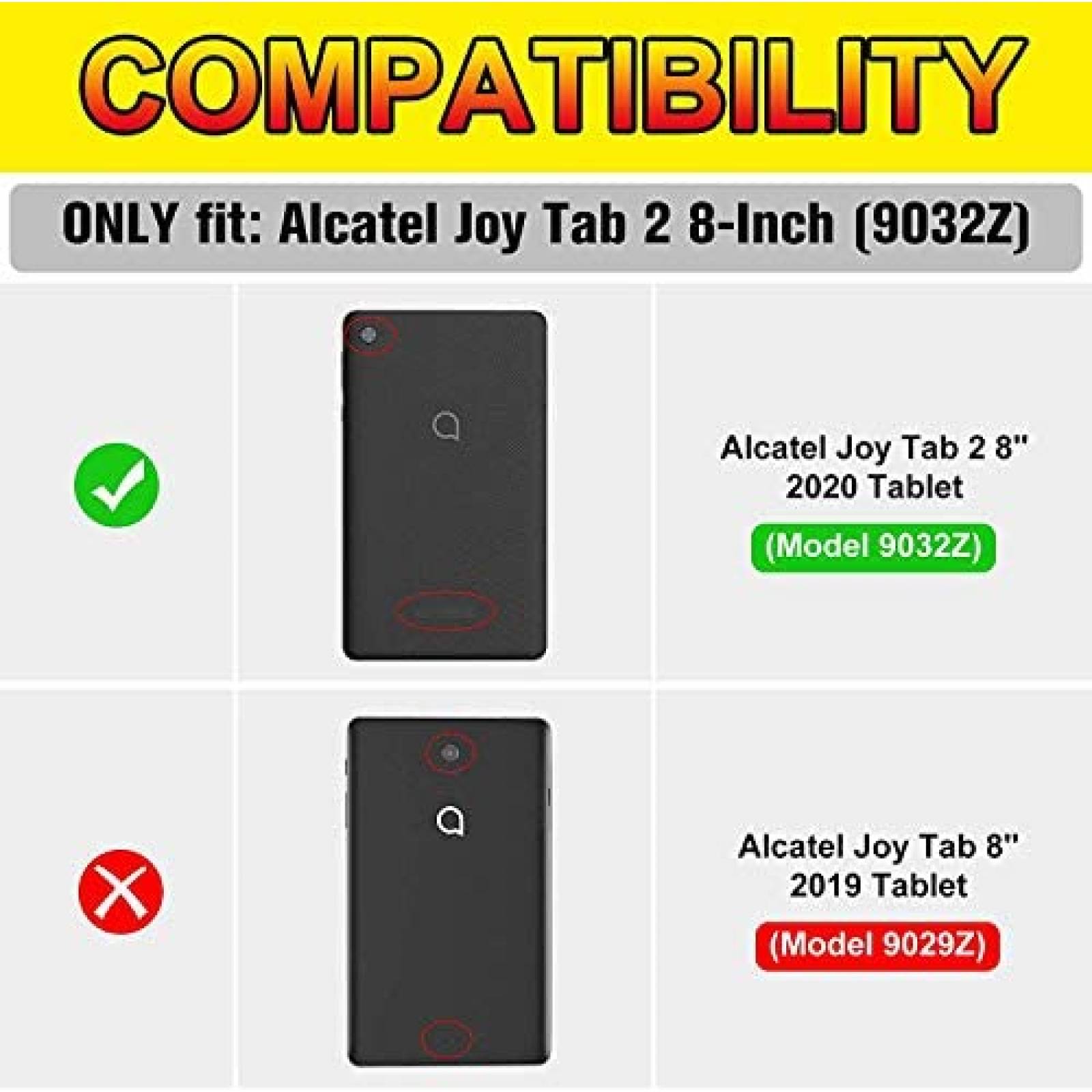 Funda Blosomeet Compatible COn Alcatel Joy Tab 2 8'' -Rosa