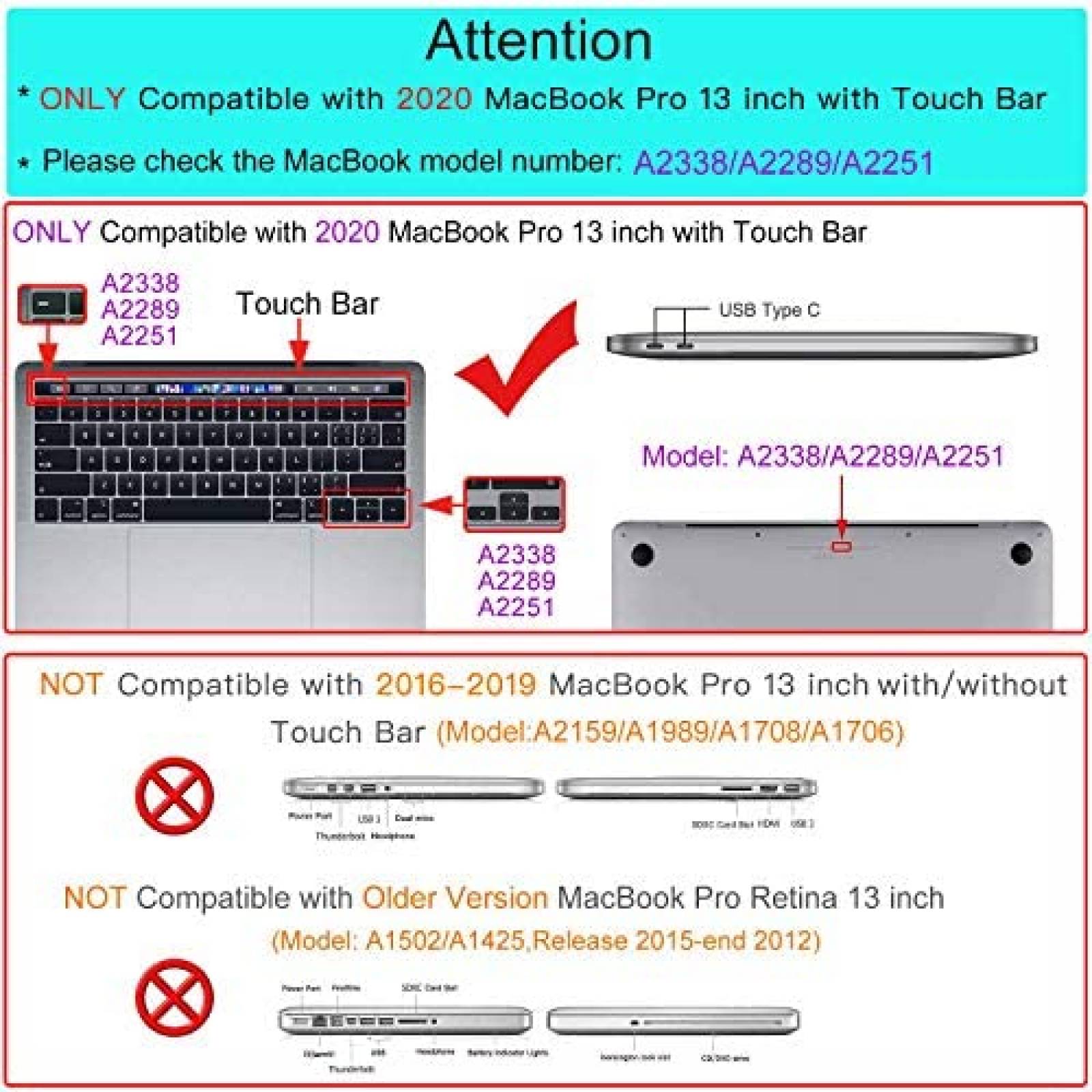 Funda para MacBook Pro MOSISO 13'' + Estuche + Protector