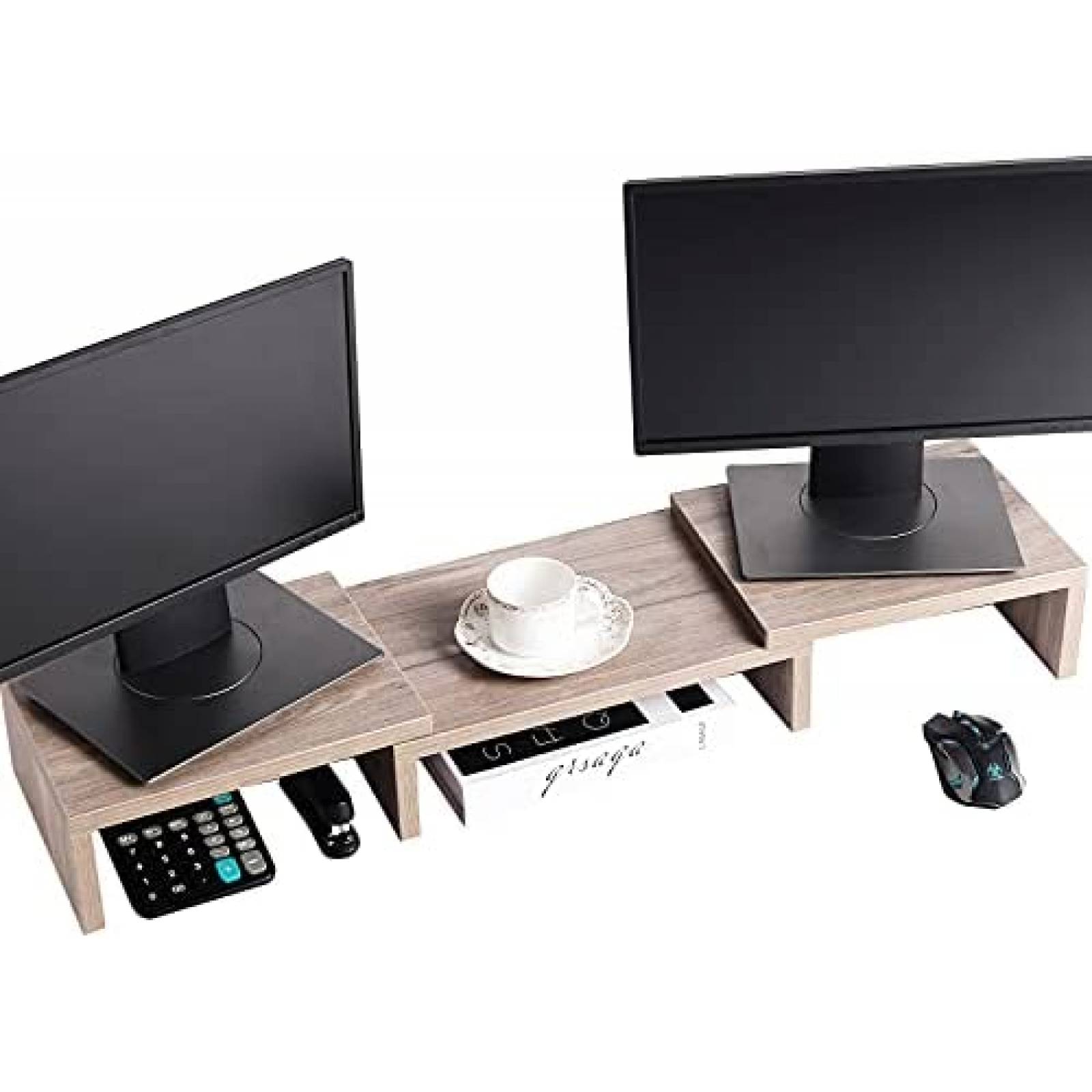 Soporte vertical para monitor SUPERJARE ajustable -Gris