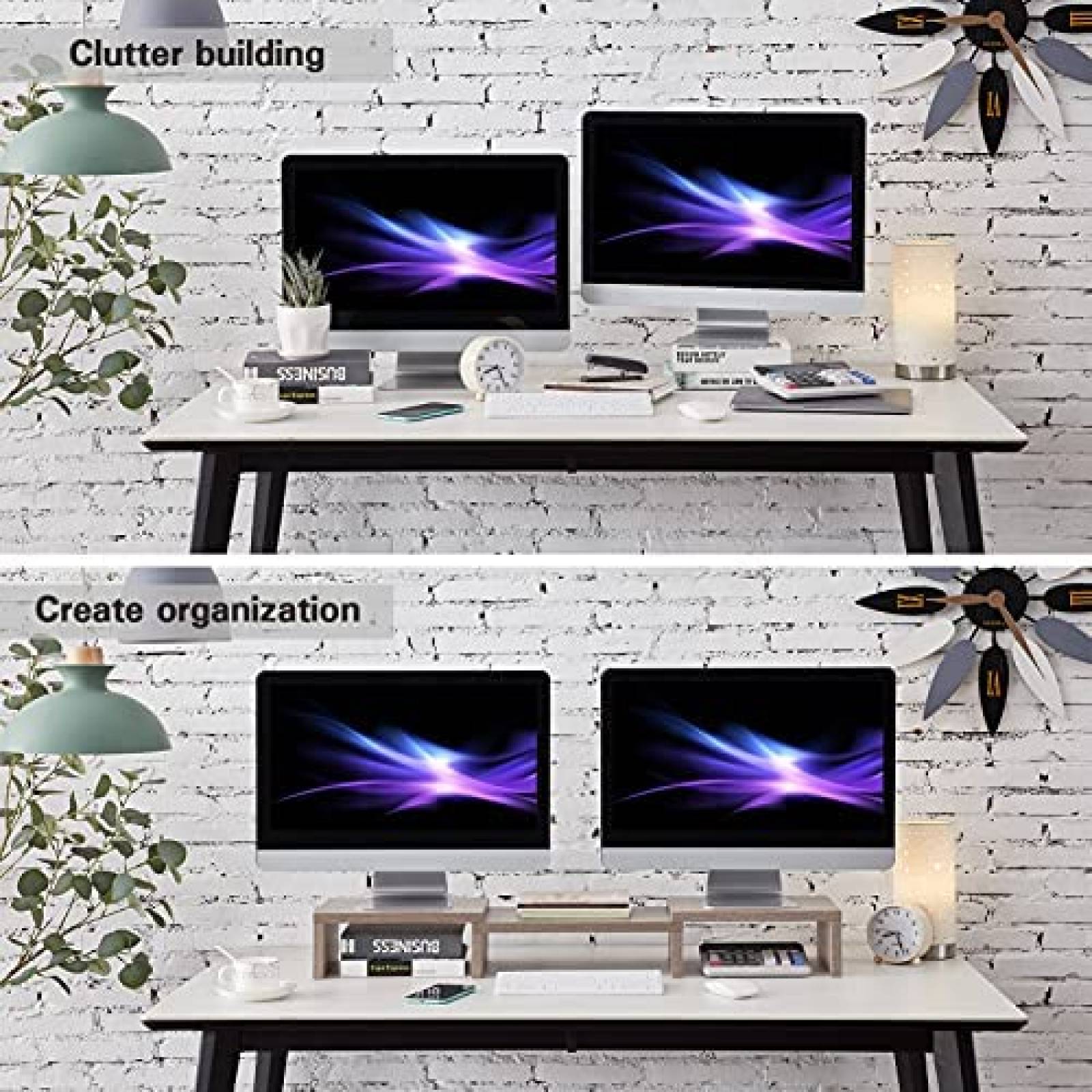 Soporte vertical para monitor SUPERJARE ajustable -Gris