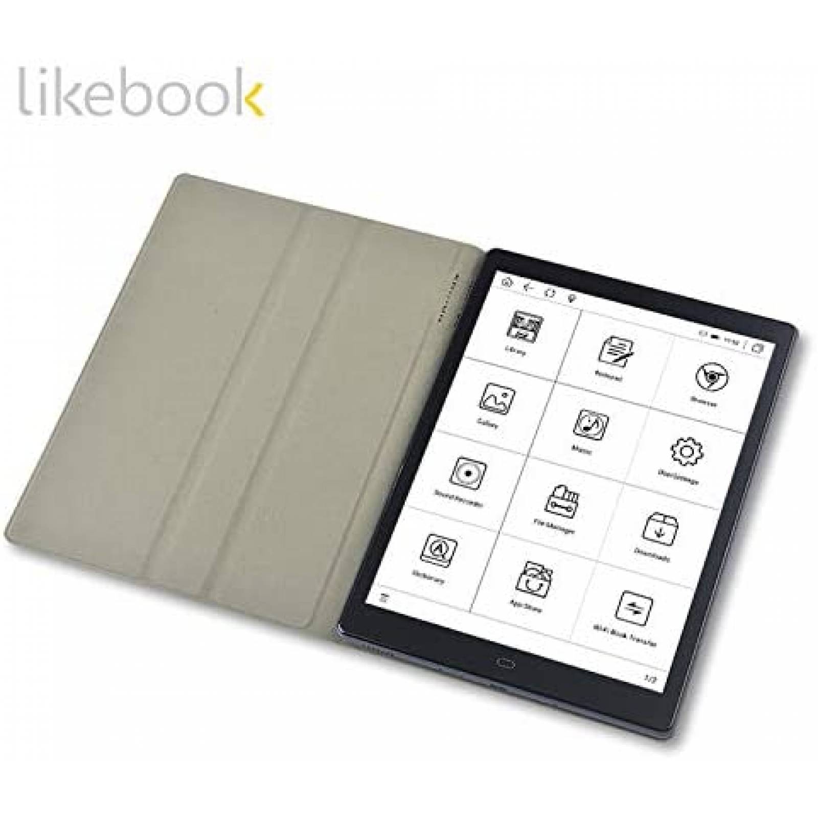 Funda de Piel Boyue para Likebook P10 E-Reader -Gris