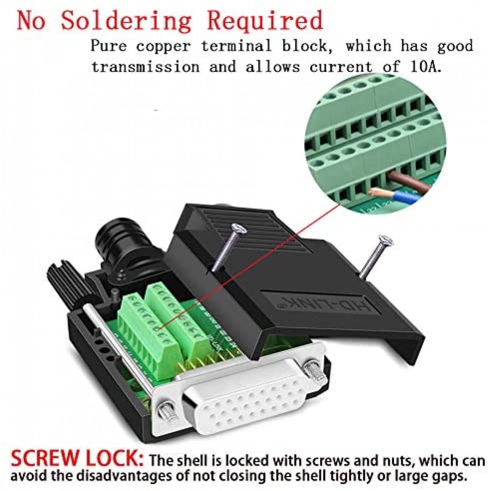 Conector De Ruptura ANMBEST DB26 Chapado Oro De Nucleo Cobre