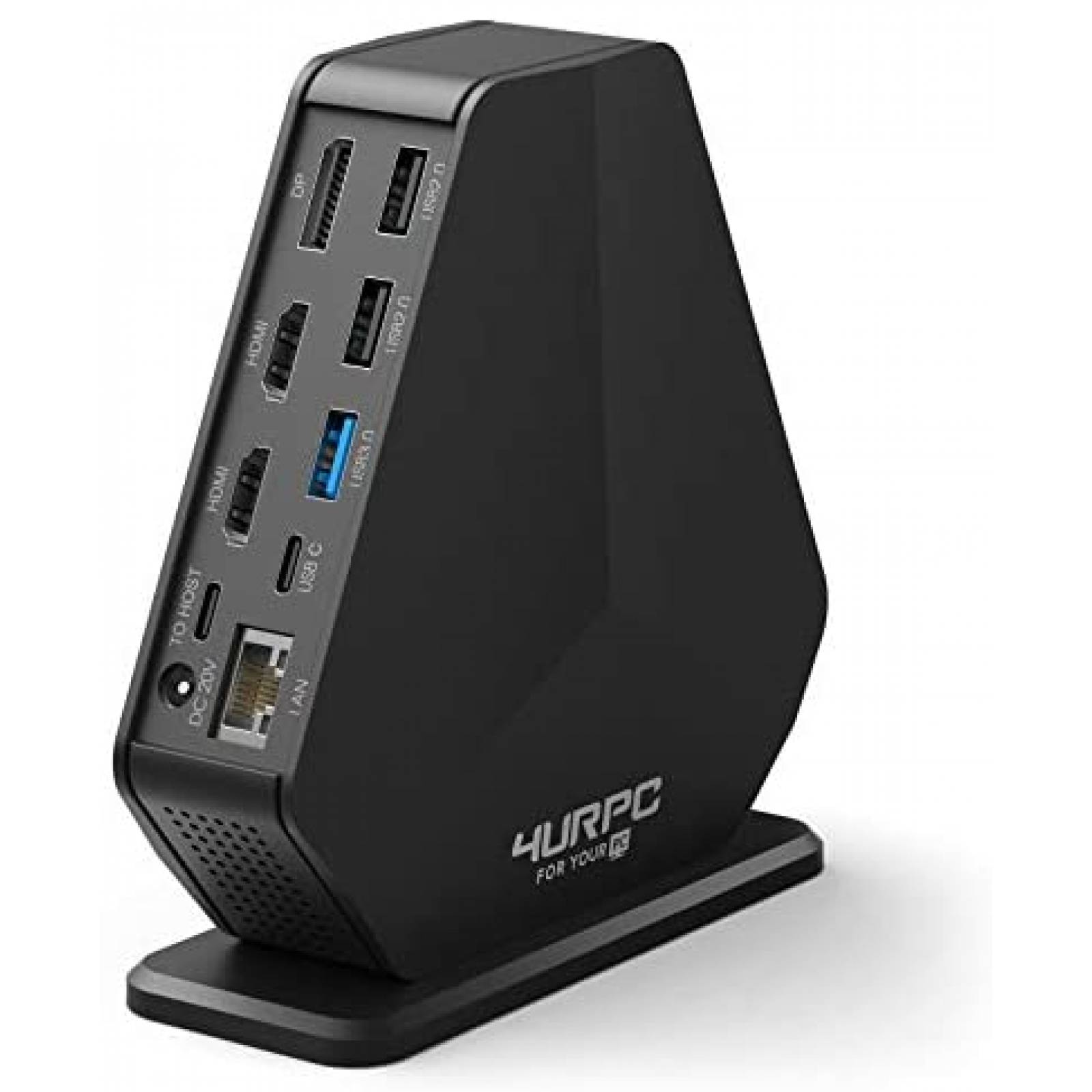 Hub USB-C 14 en 1 4URPC DS-C02 Triple 4K 512Mbps 60W -Gris