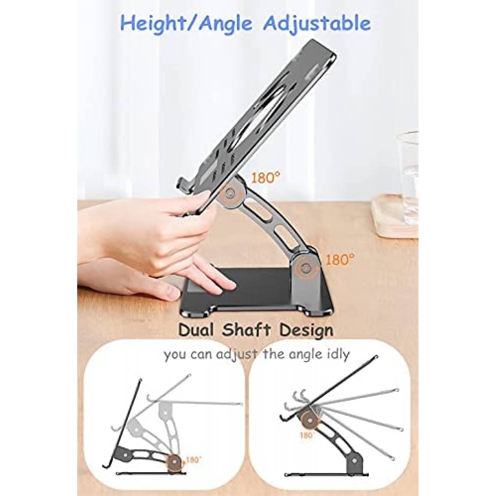 Soporte de Mesa Aesigice Ajustable para Surface Pro -Negro