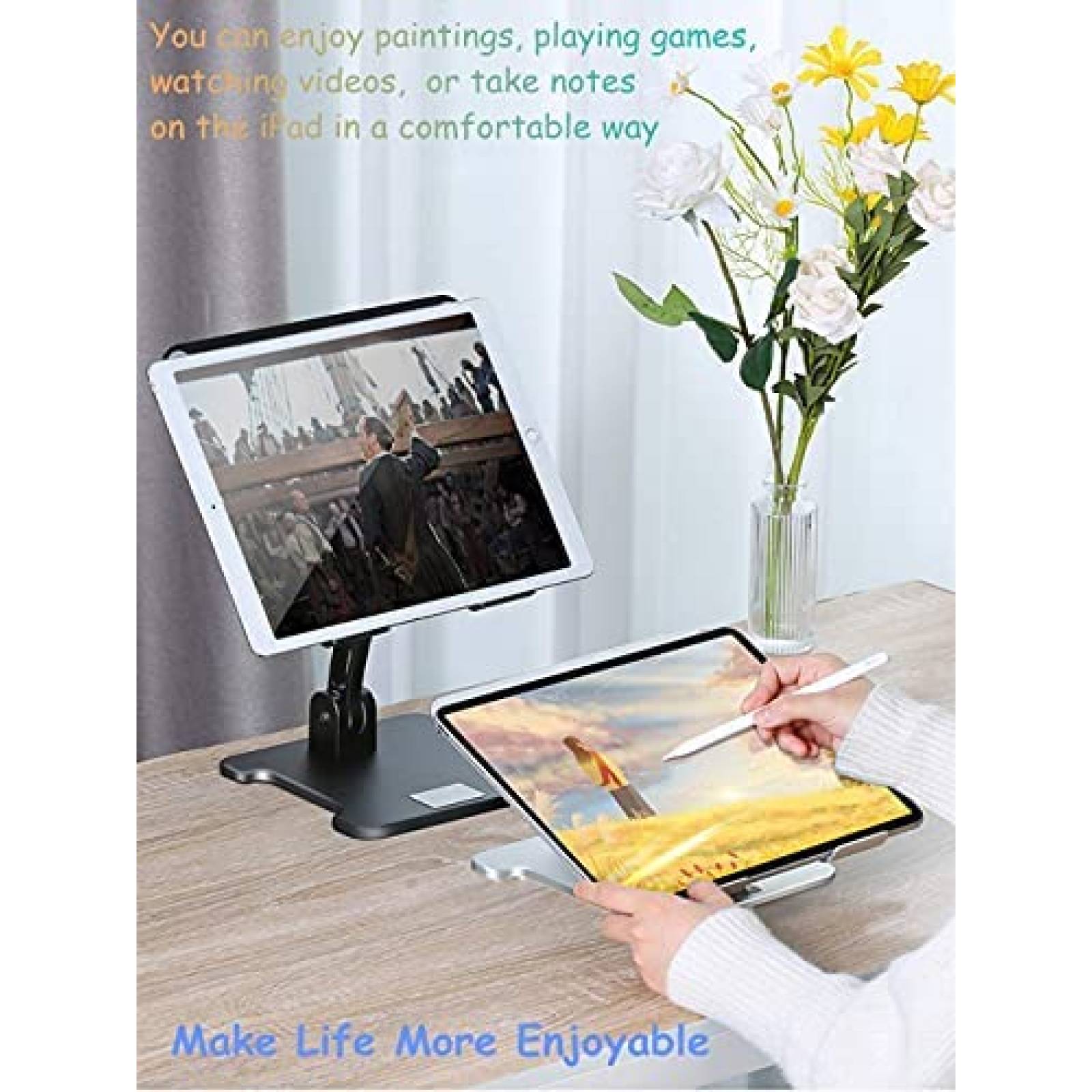 Soporte de Mesa Aesigice Ajustable para Surface Pro -Negro