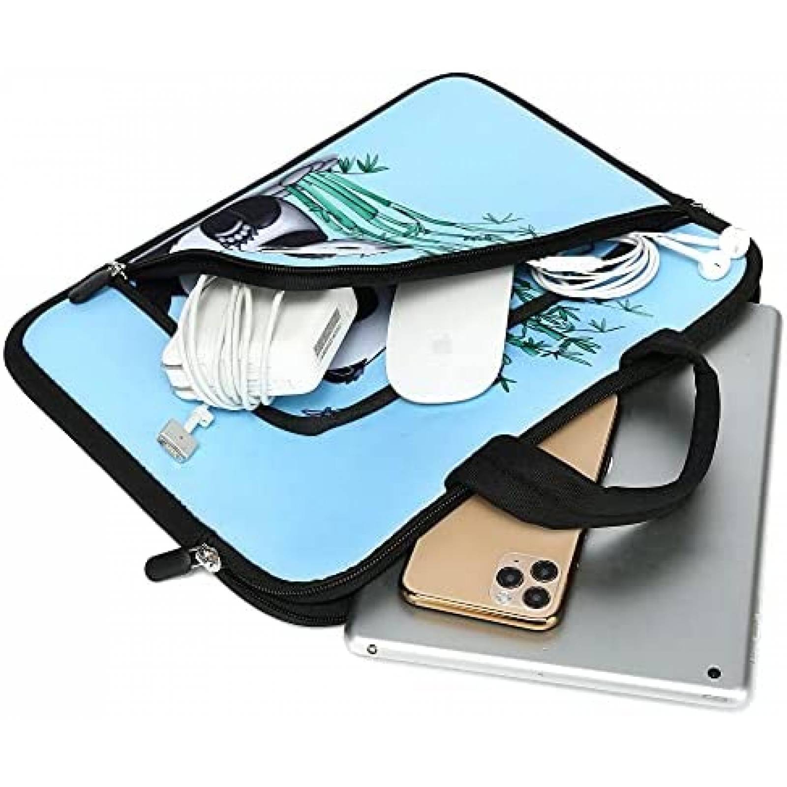 Funda HAPPYLIVE para Laptop de 14-15.6'' Oso Panda -Celeste