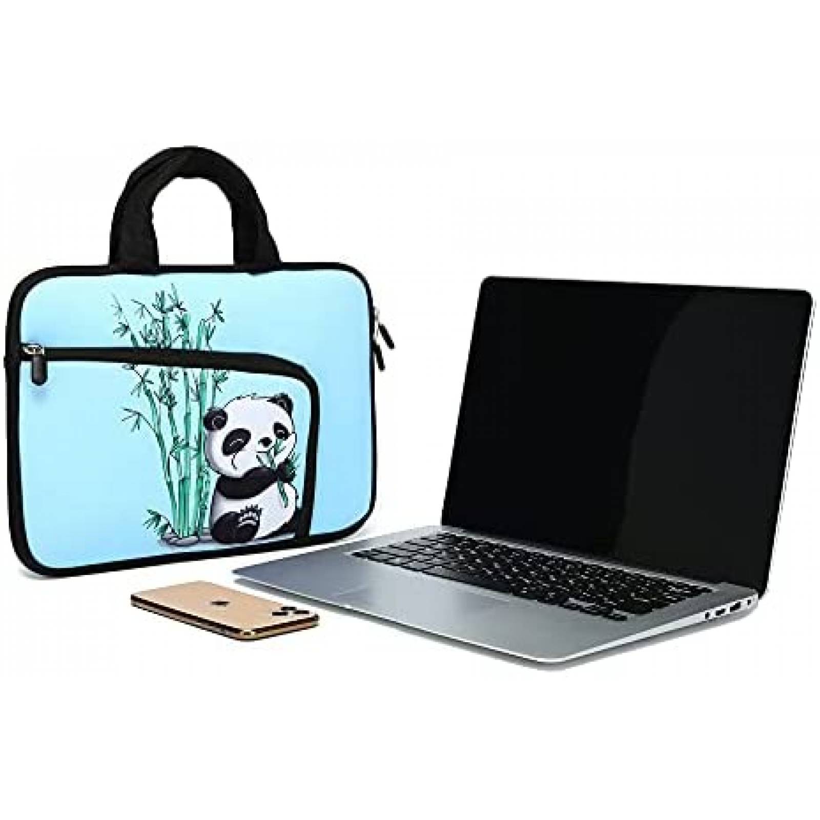 Funda HAPPYLIVE para Laptop de 14-15.6'' Oso Panda -Celeste