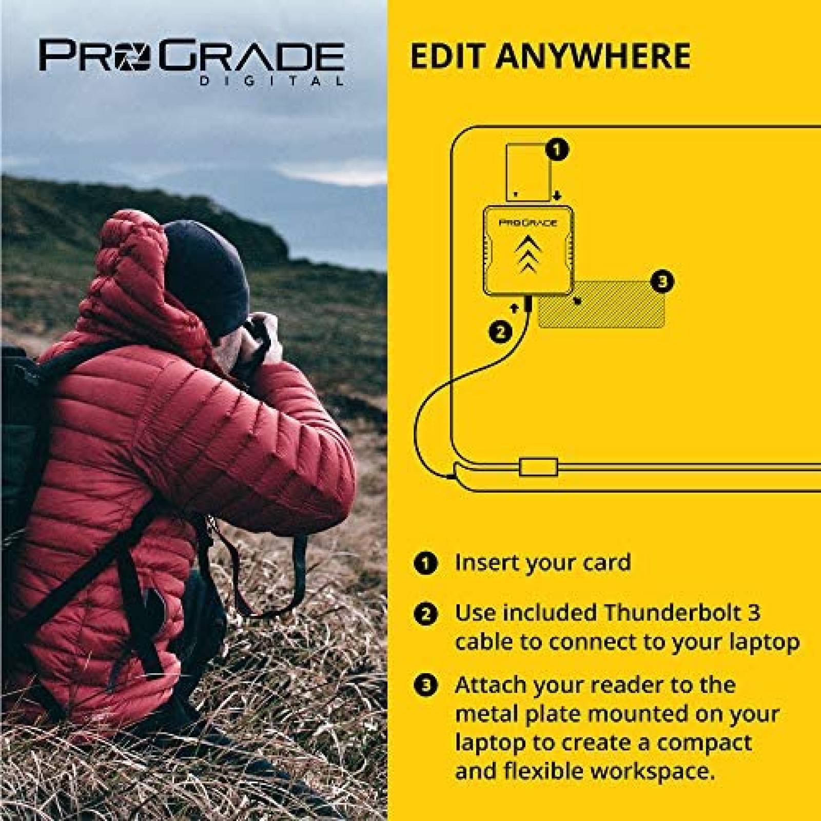 Lector ProGrade CFexpress B Tarjeta de memoria -Negro