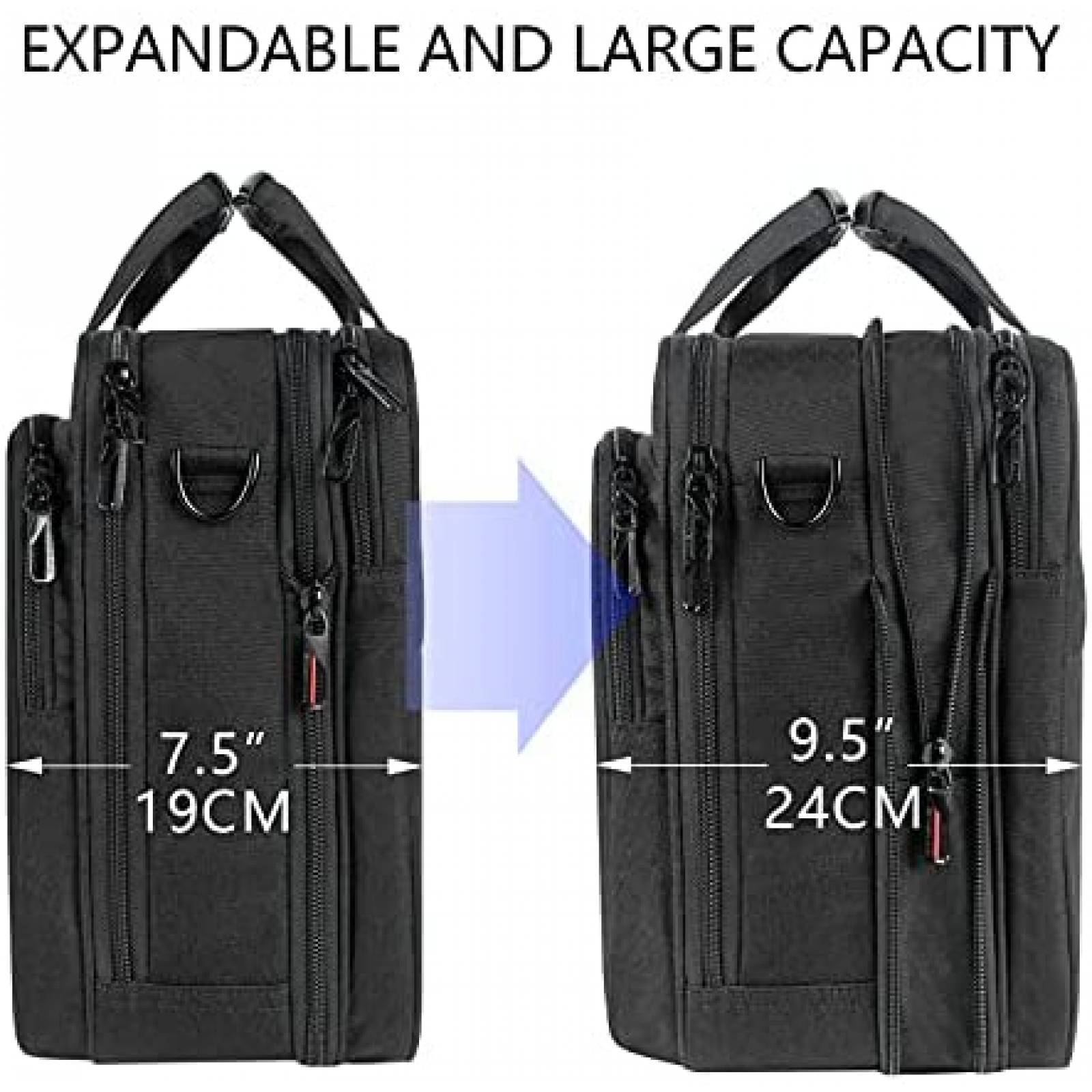 Mochila laptop VANKEAN 17.3" Unisex Hombro Expandible -Negro