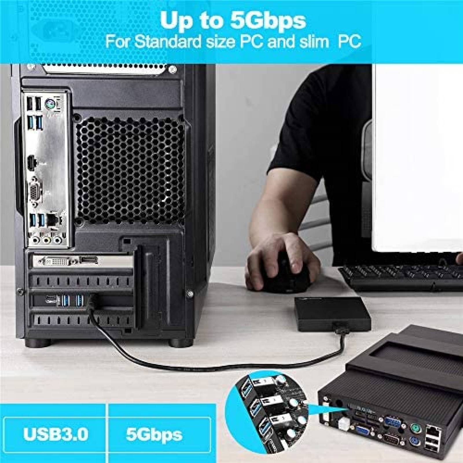 Tarjeta PCI-E YEELIYA de Expansion a USB C de 4 Puertos