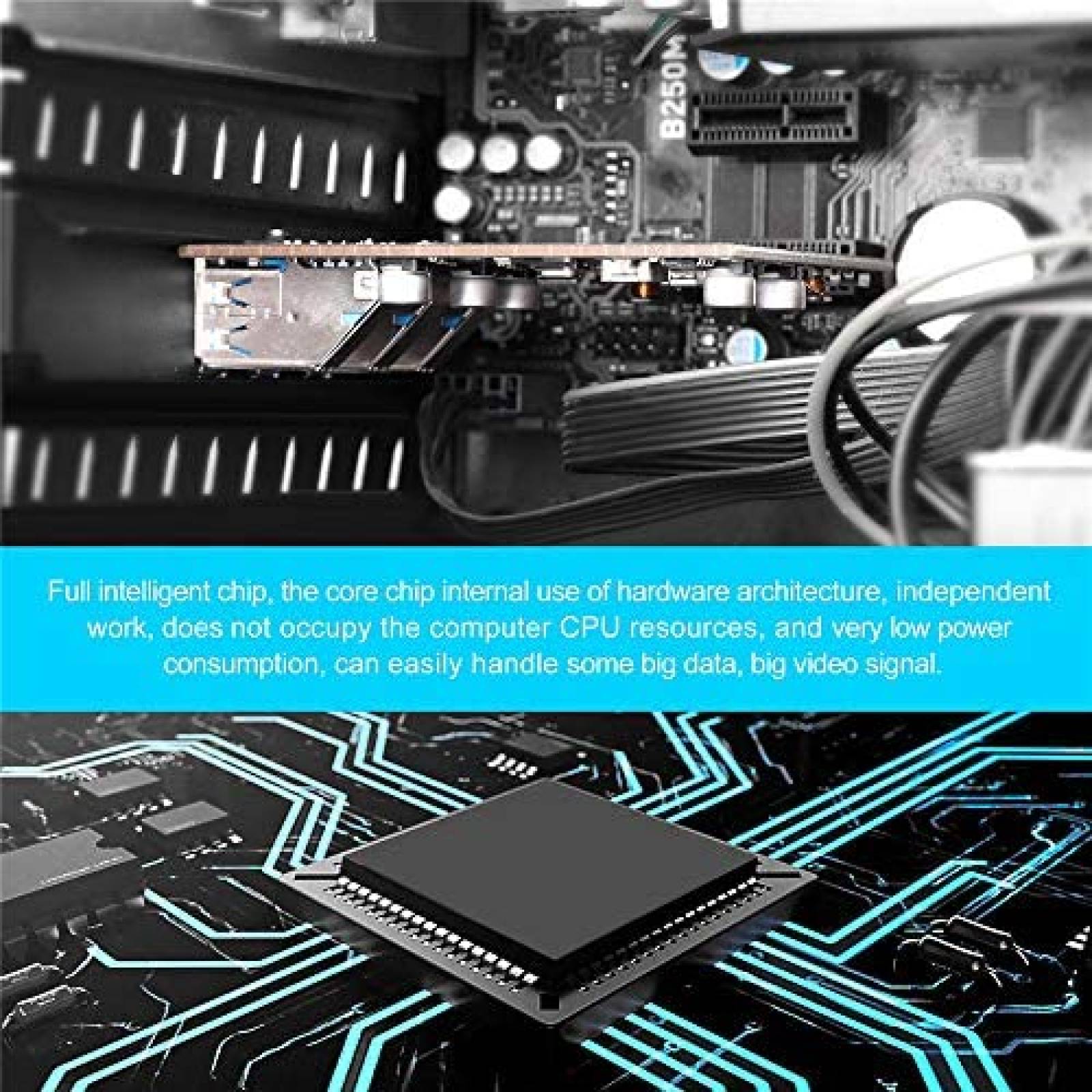 Tarjeta PCI-E YEELIYA de Expansion a USB C de 4 Puertos