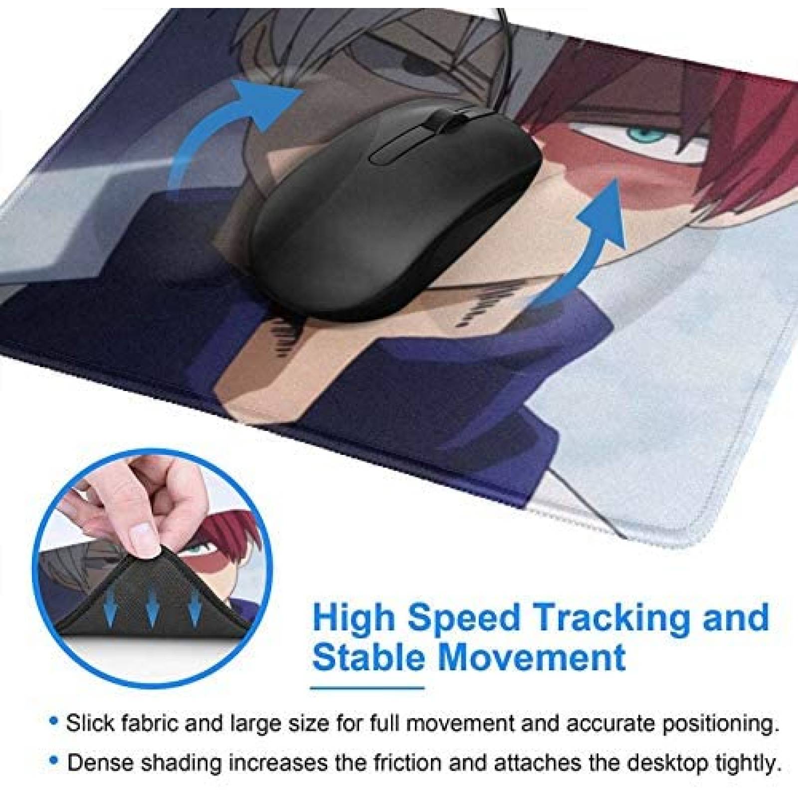 Mouse Pad Xyndbik de 9.5"x7.9" My Hero Academy -Blanco