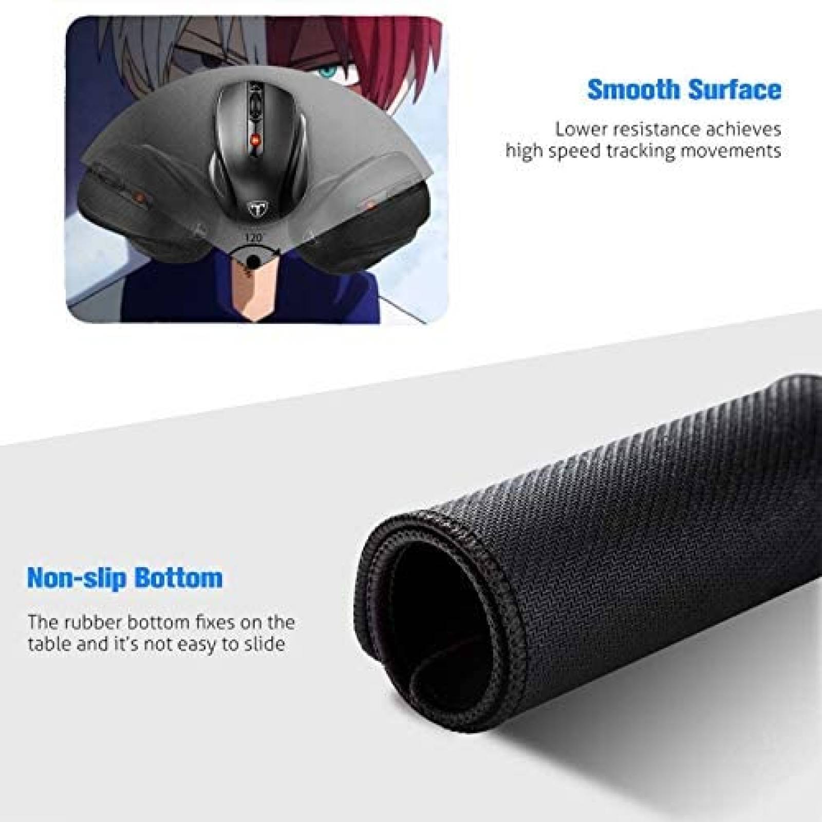 Mouse Pad Xyndbik de 9.5"x7.9" My Hero Academy -Blanco