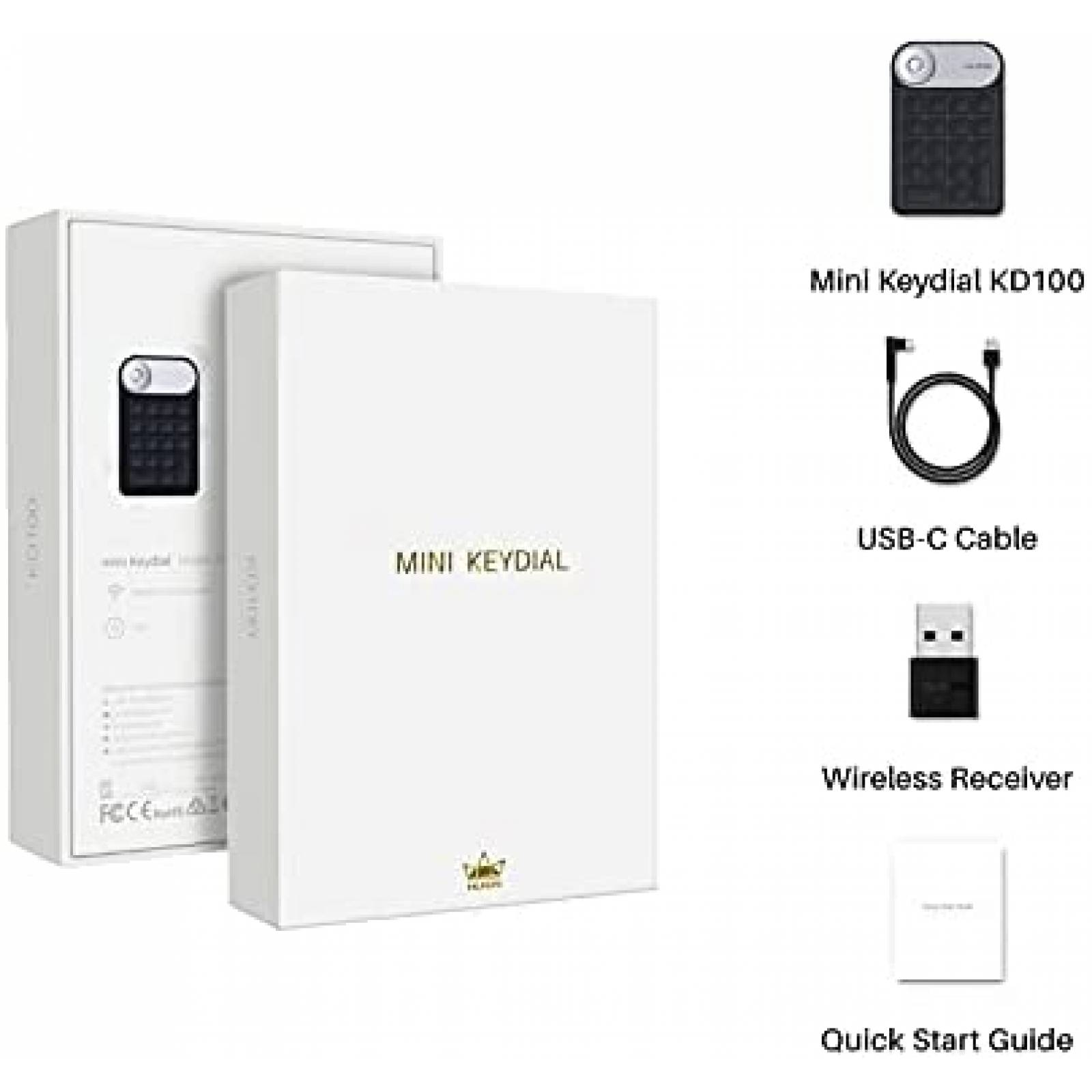Teclado Huion Mini KeyDial KD100 Inalambrico 18 Teclas