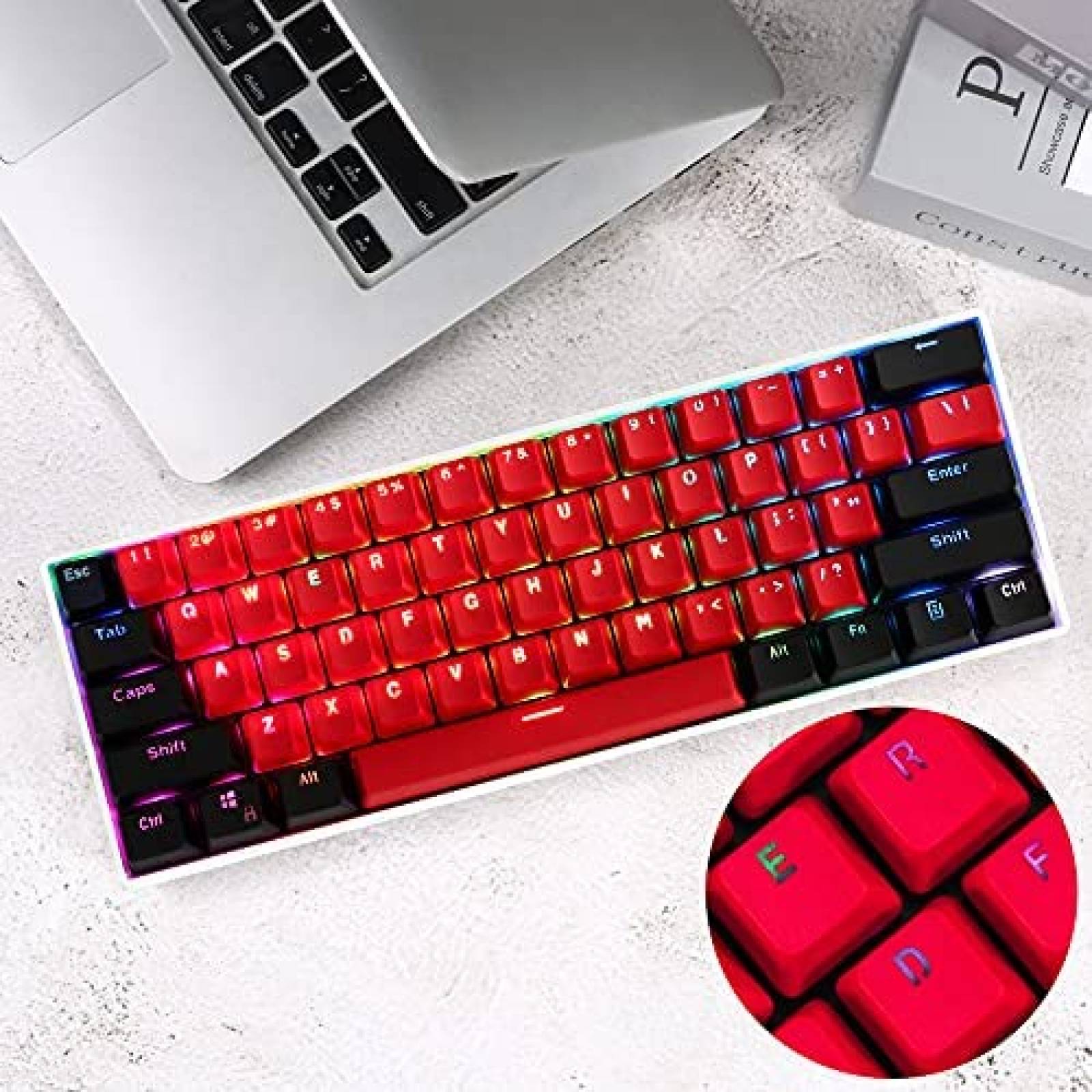 Teclas WY Shop personalizadas con extractor de teclas -Rojo