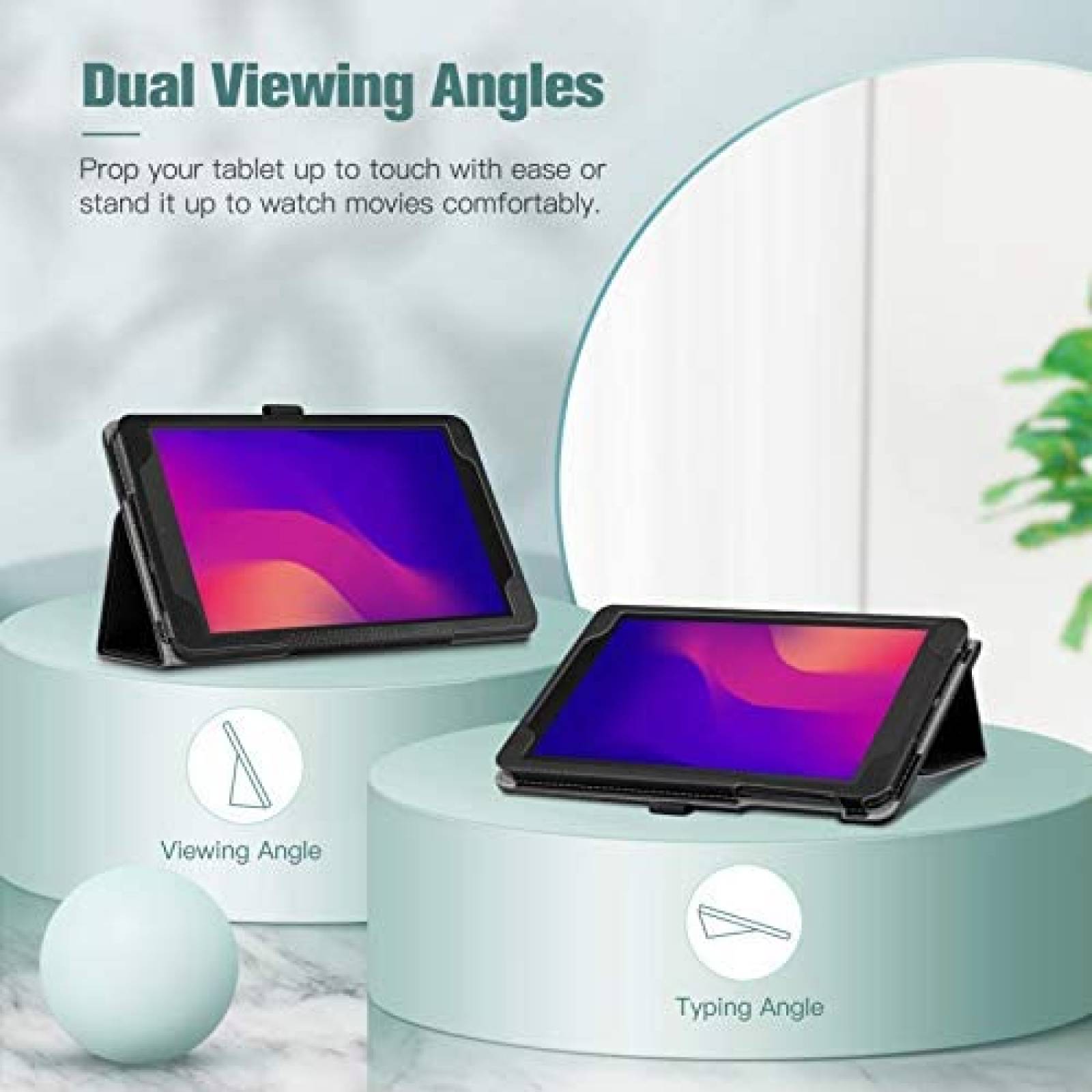 Funda Fintie Compatible Con Alcatel Joy Tab 2 -Negro