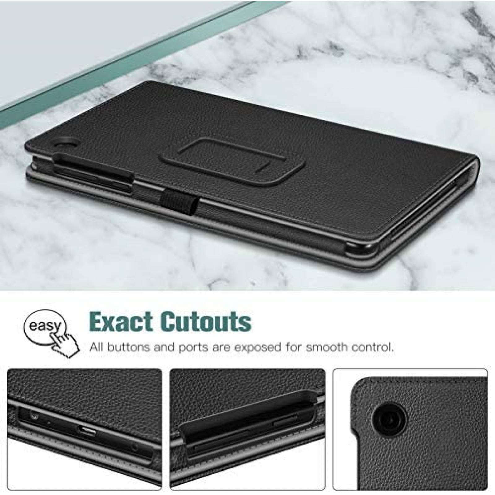 Funda Fintie Compatible Con Alcatel Joy Tab 2 -Negro