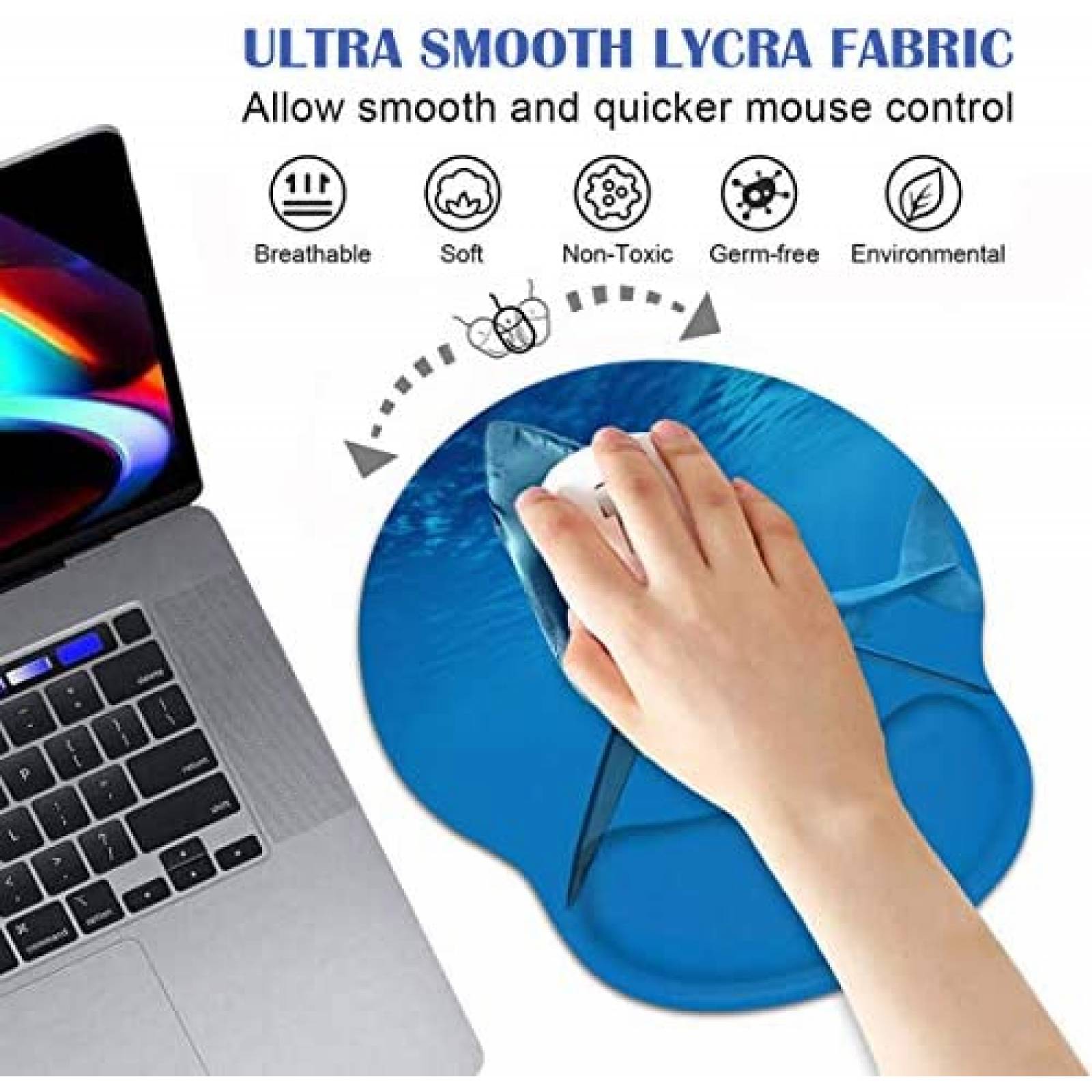 Mouse Pad Stmedazm de 9.84'' x 8.66'' Tiburon -Azul