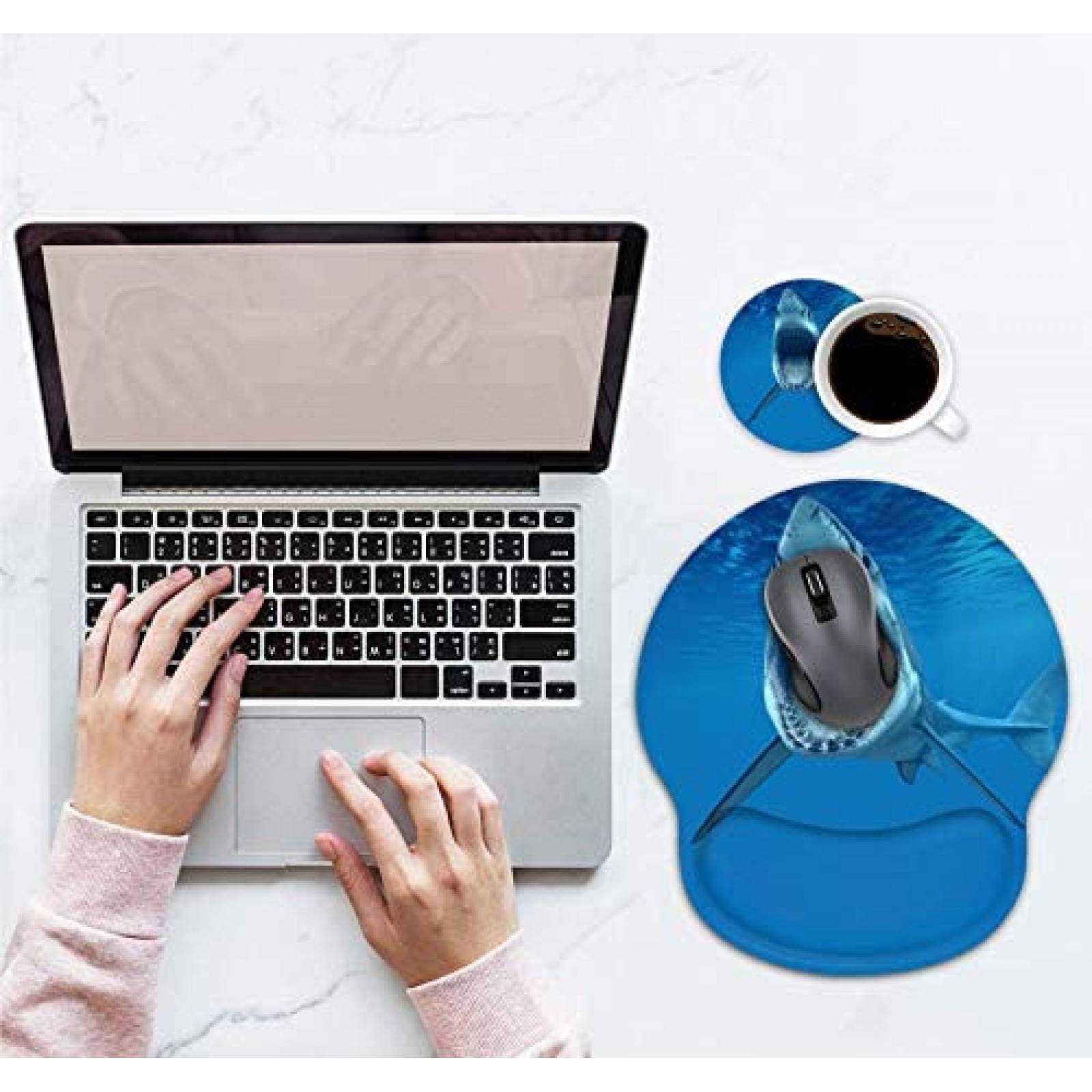 Mouse Pad Stmedazm de 9.84'' x 8.66'' Tiburon -Azul