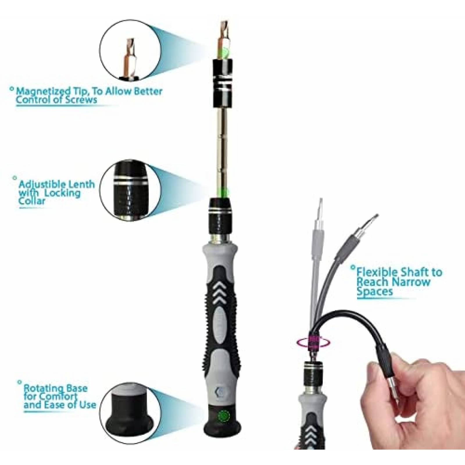 Kit de Herramientas ToolBay 22 en 1 para Electronicos -Negro