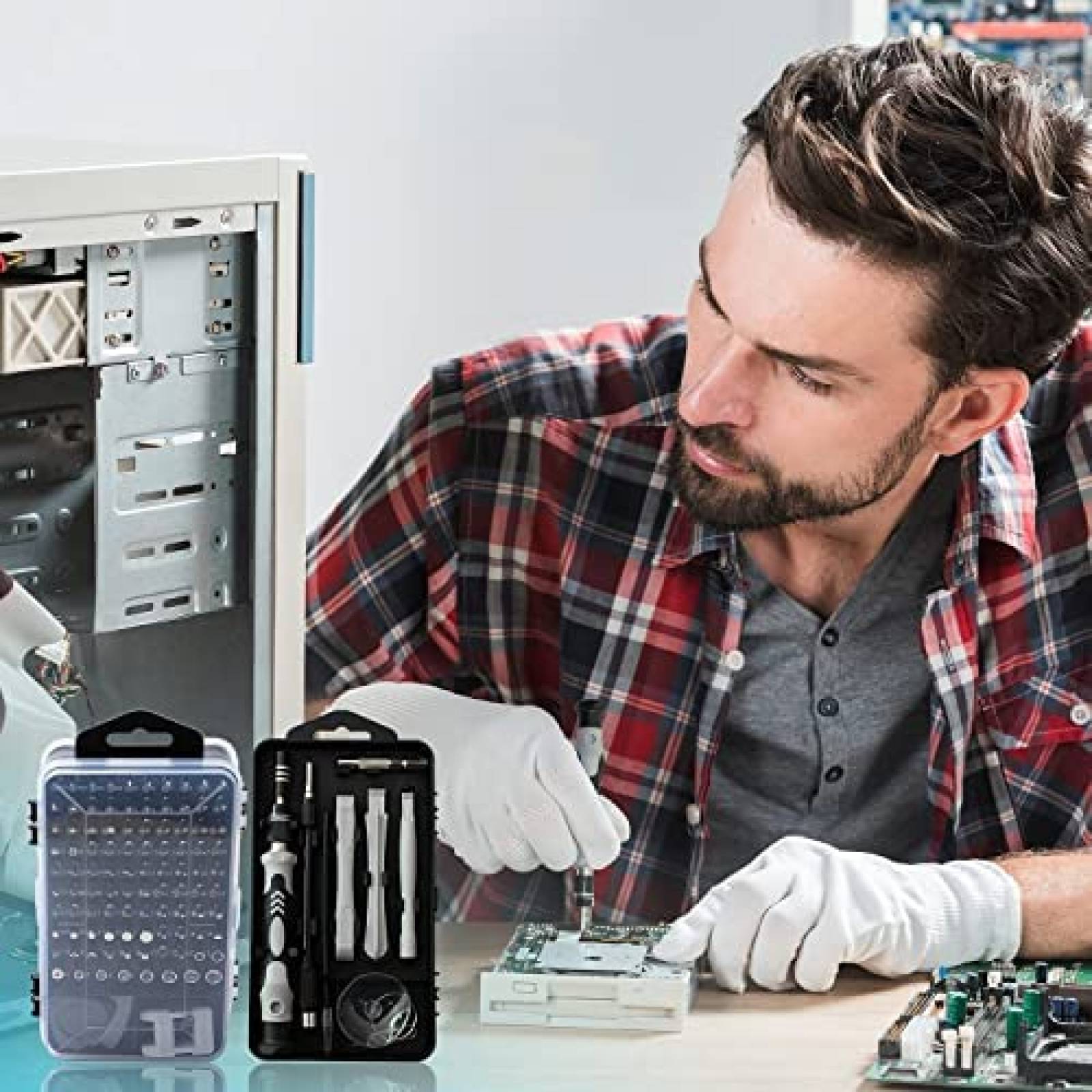 Kit de Herramientas ToolBay 22 en 1 para Electronicos -Negro