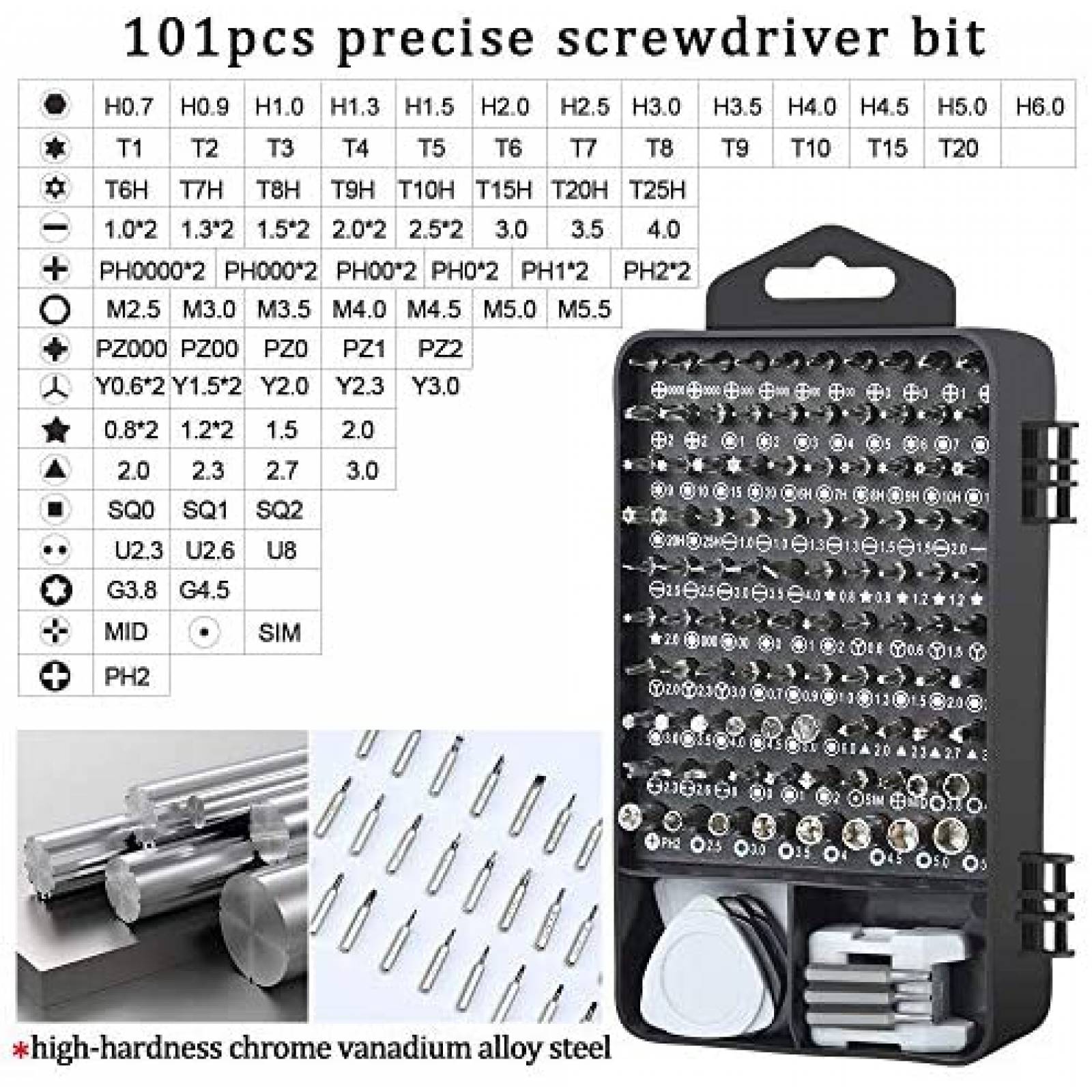 Kit de Herramientas ToolBay 22 en 1 para Electronicos -Negro