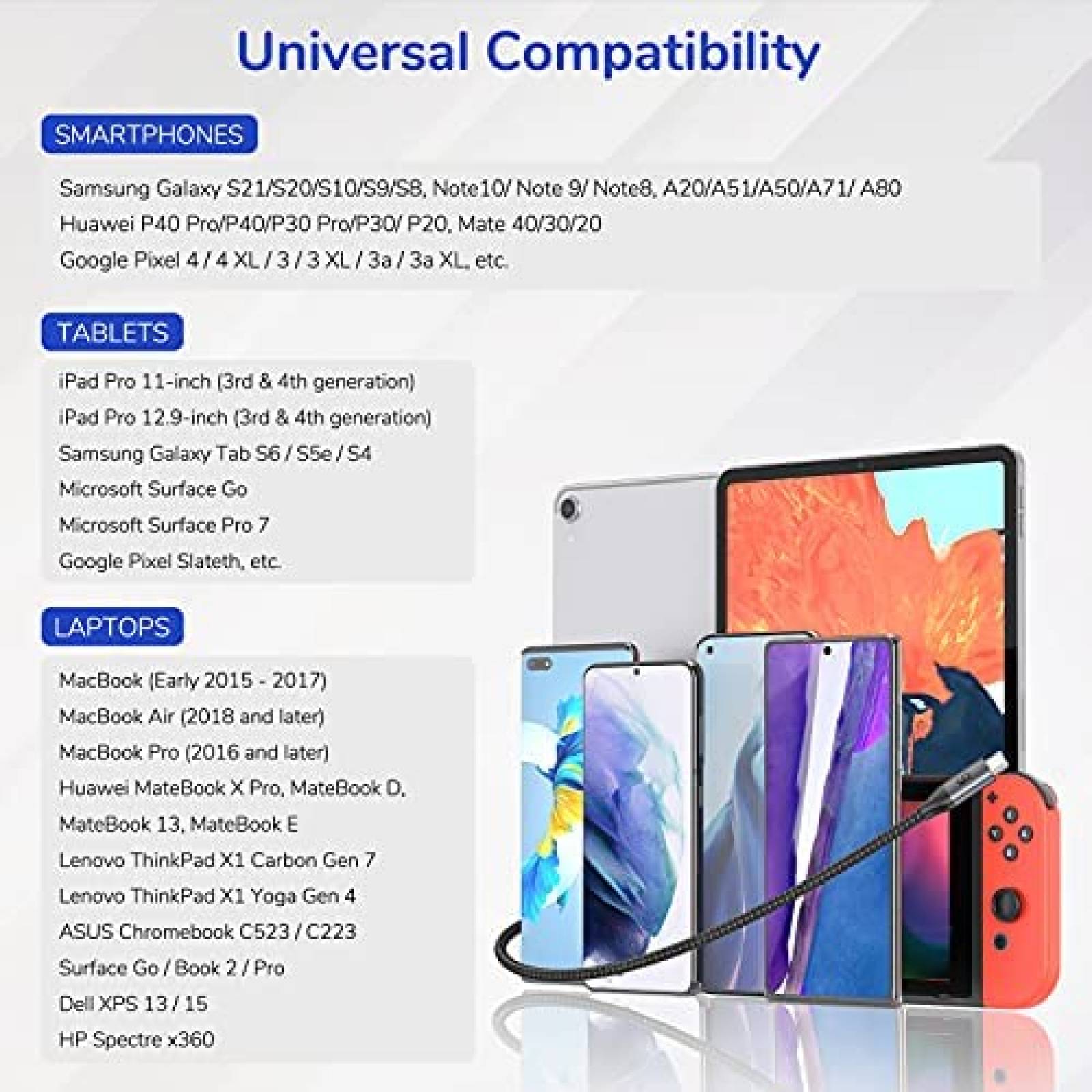 Cable USB Syncwire USB C a USB C 100W 20V/5A 6.6 Pies -Negro