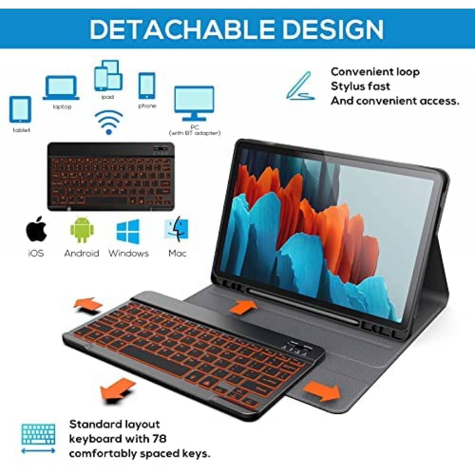 Funda Typecase Compatible Con Galaxy Tab S7 11'' Con Teclado