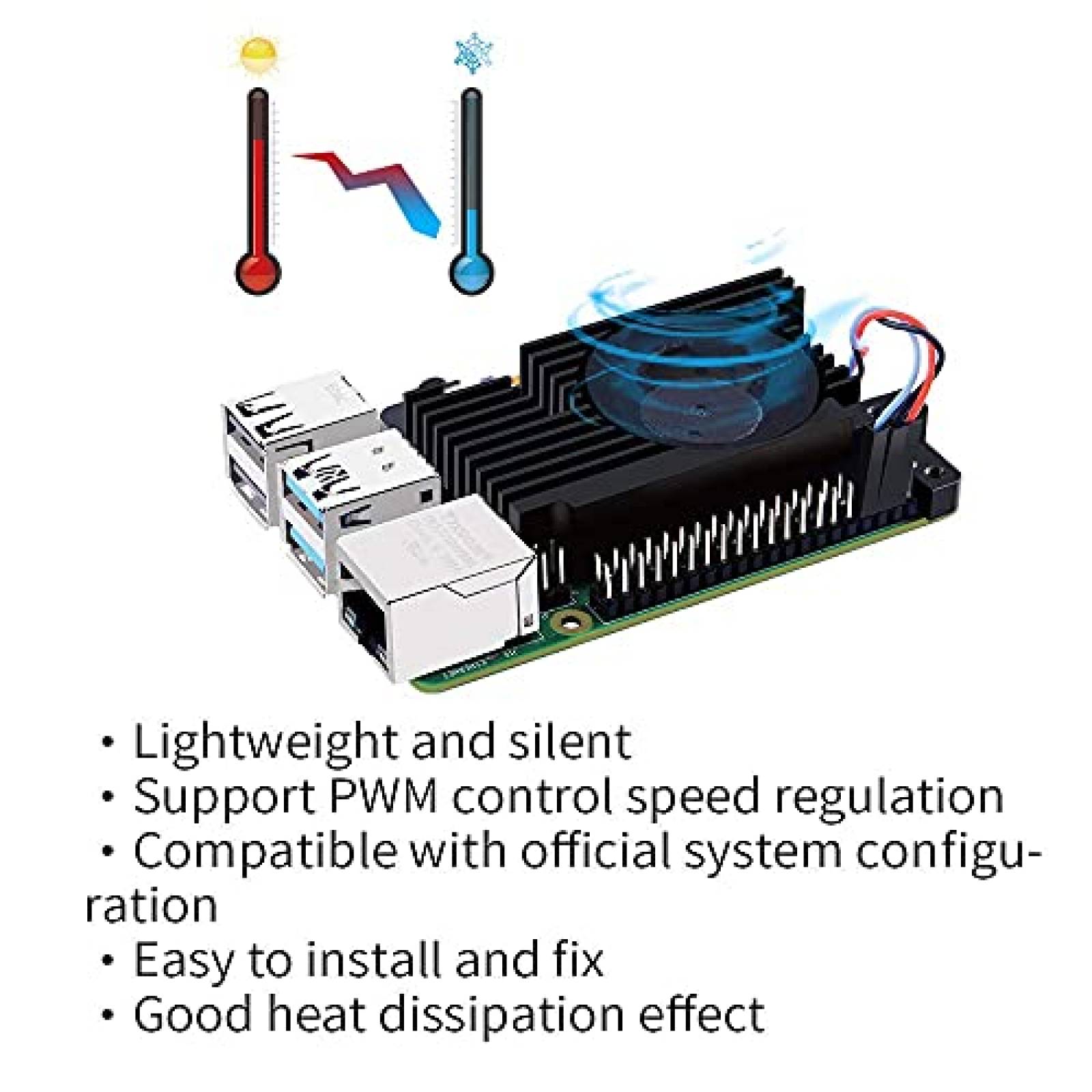 Disipador de Calor GeeelPi Para Raspberry Pi 4 Modelo B