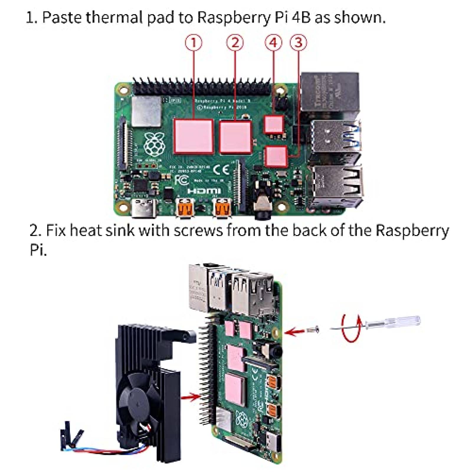 Disipador de Calor GeeelPi Para Raspberry Pi 4 Modelo B
