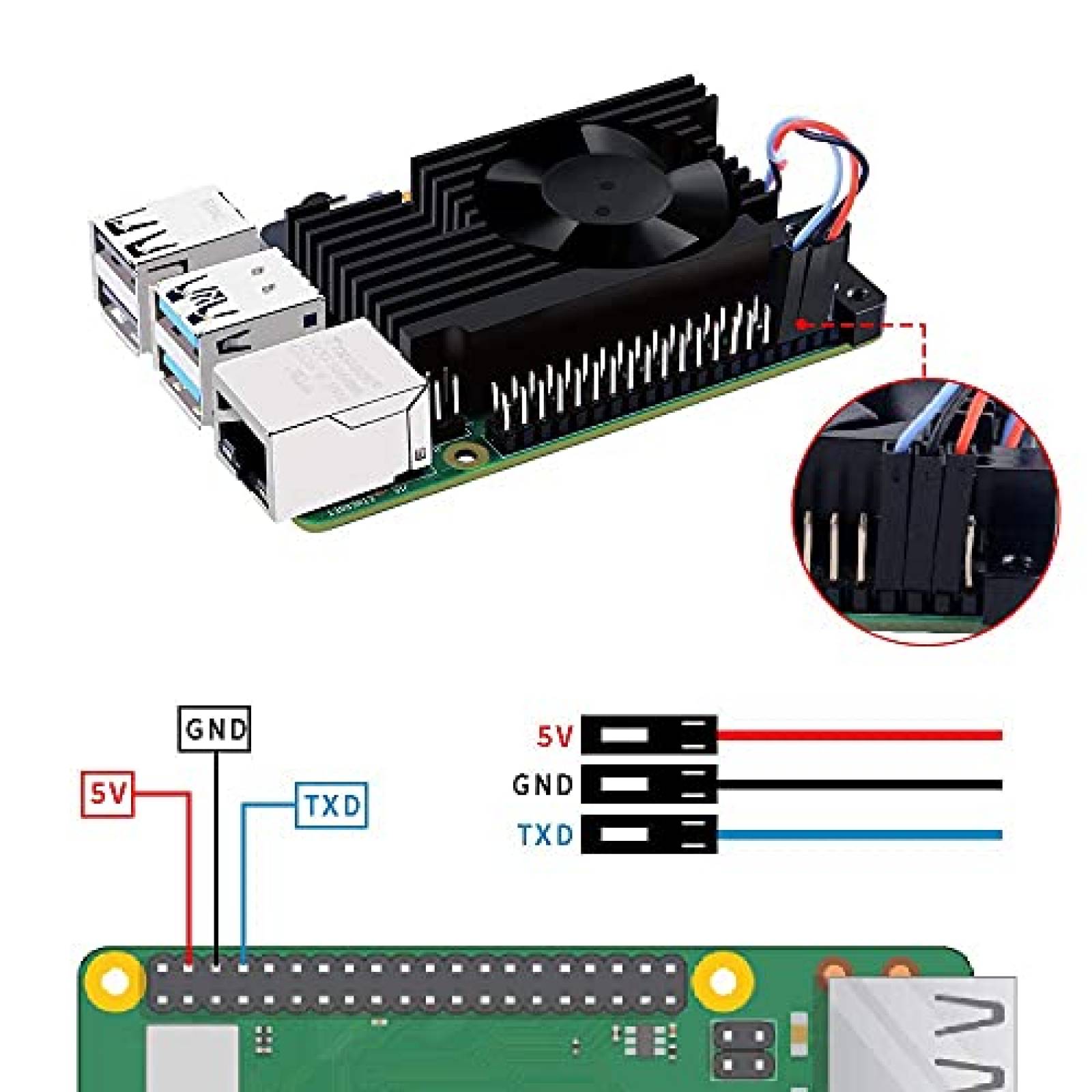 Disipador de Calor GeeelPi Para Raspberry Pi 4 Modelo B