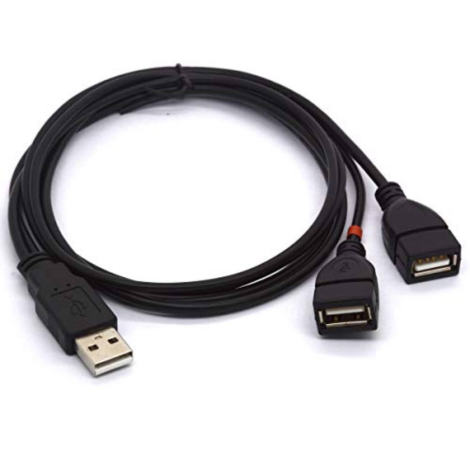 Cable PIIHUSW Divisor USB A Macho a Doble USB Hembra -Negro