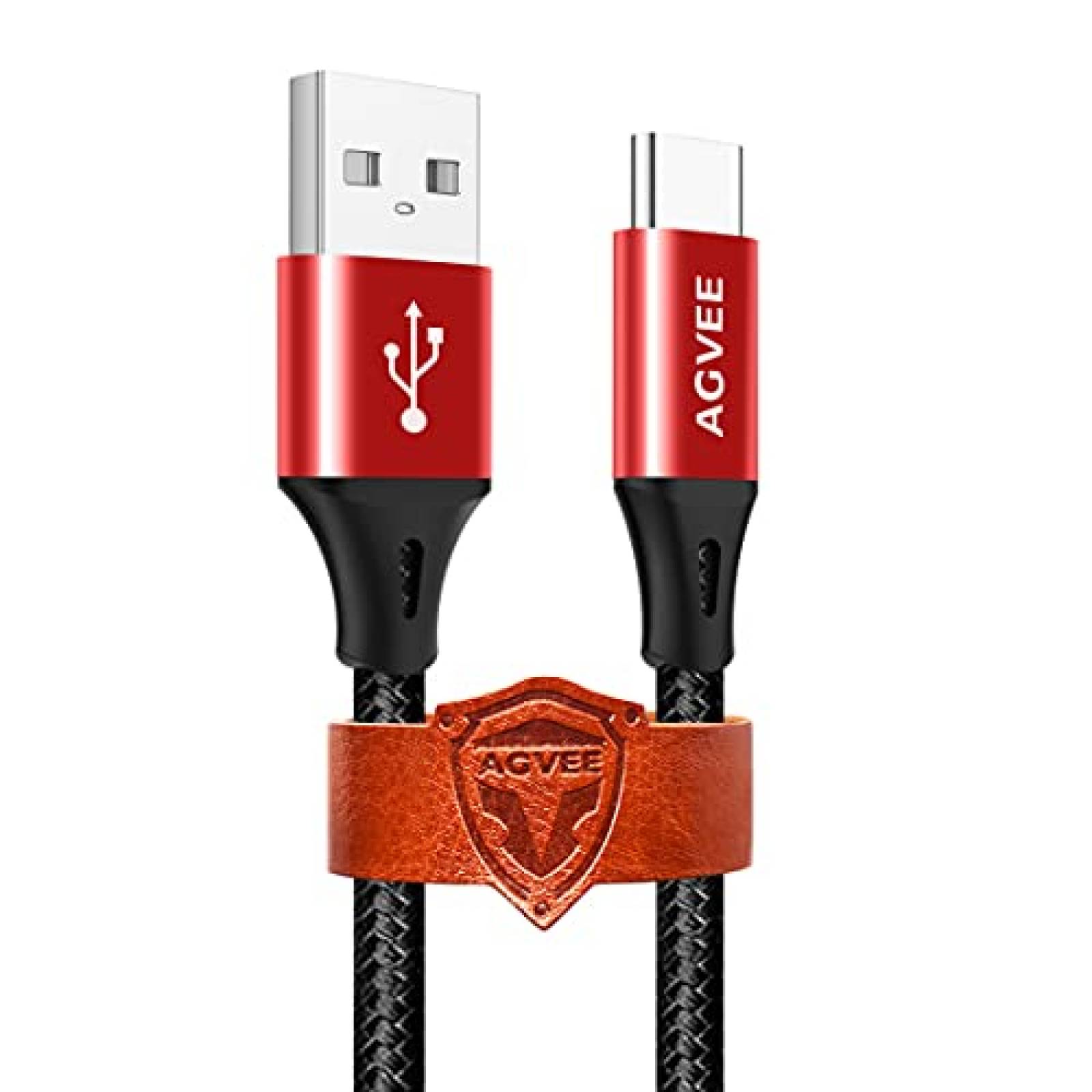 Cable USB AGVEE USB a USB C de 15 Pies 2 Pzs -Negro