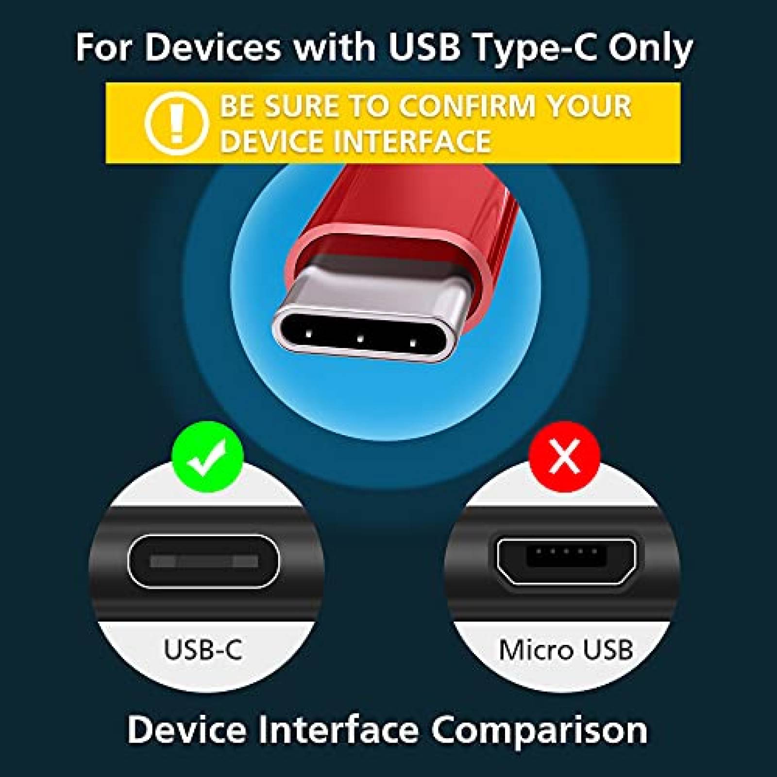 Cable USB AGVEE USB a USB C de 15 Pies 2 Pzs -Negro