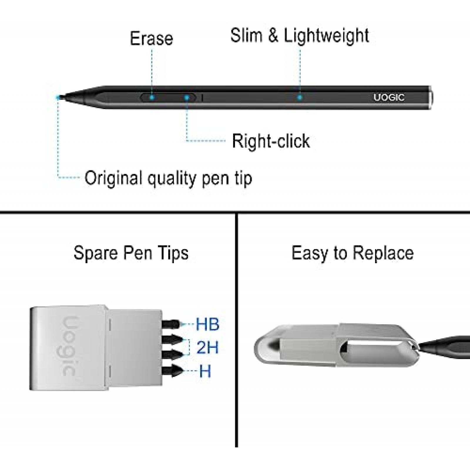 Pluma Digital UOGIC Note Plus Bluetooth Surface Magnetico