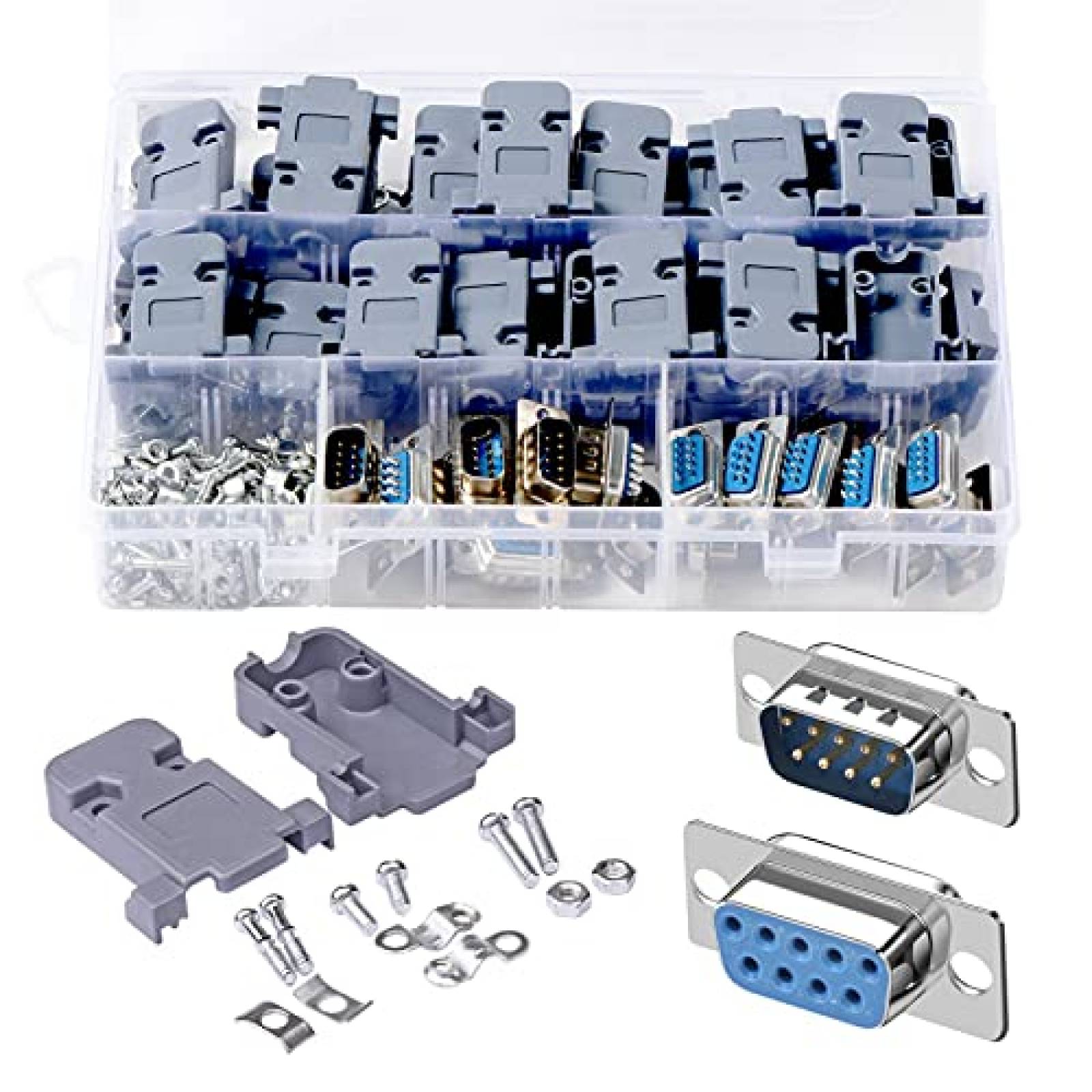 Conectores para Cable ANMBEST DB9 20pzas de 9 Pines -Gris