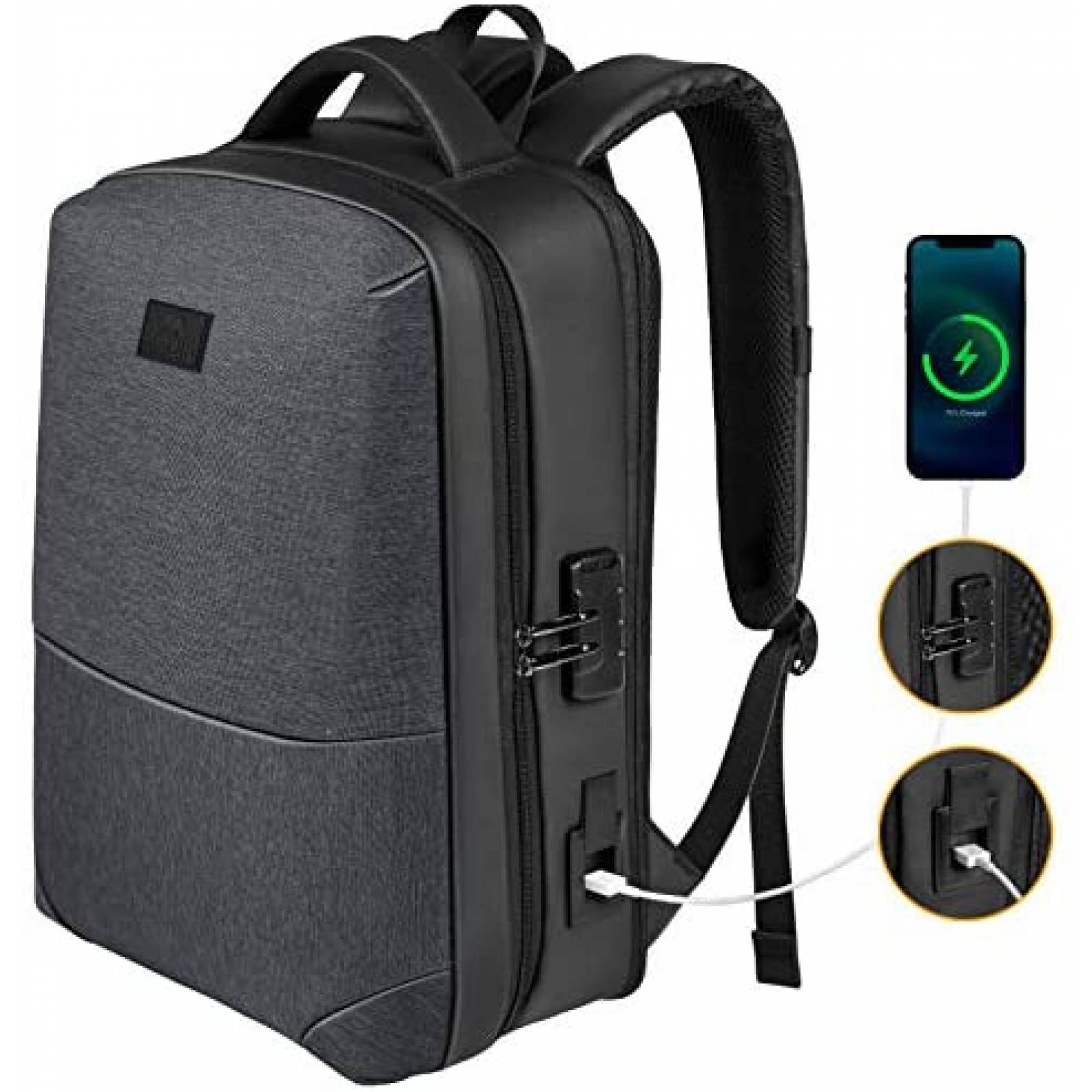 Mochila MATEIN Anti Robo para Laptops de 15.6'' -Gris