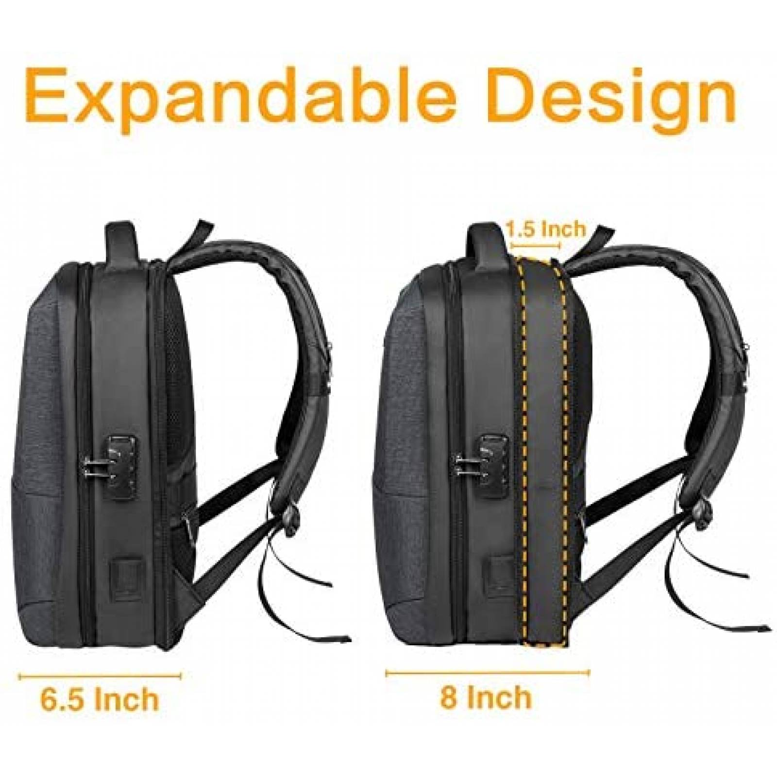 Mochila MATEIN Anti Robo para Laptops de 15.6'' -Gris