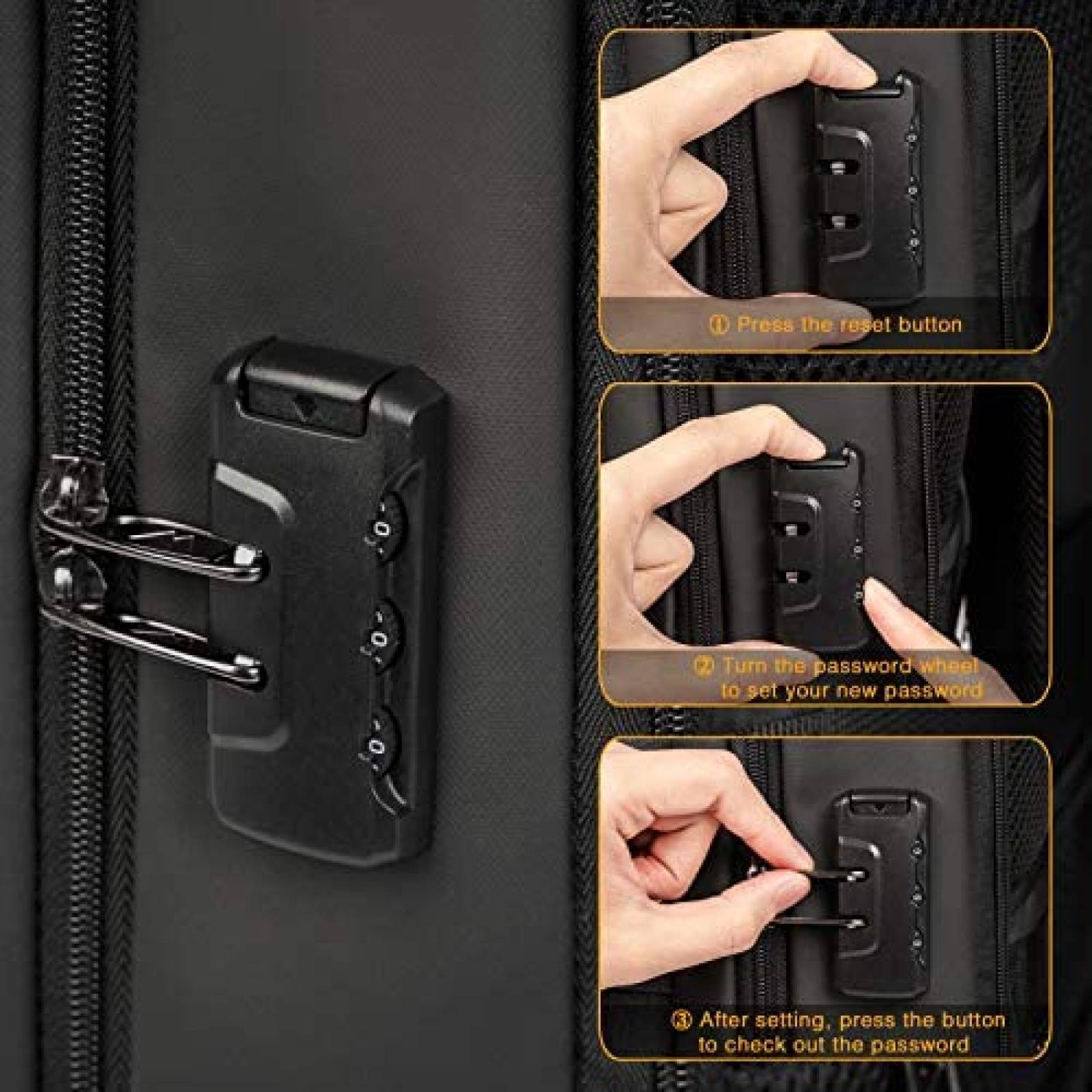 Mochila MATEIN Anti Robo para Laptops de 15.6'' -Gris