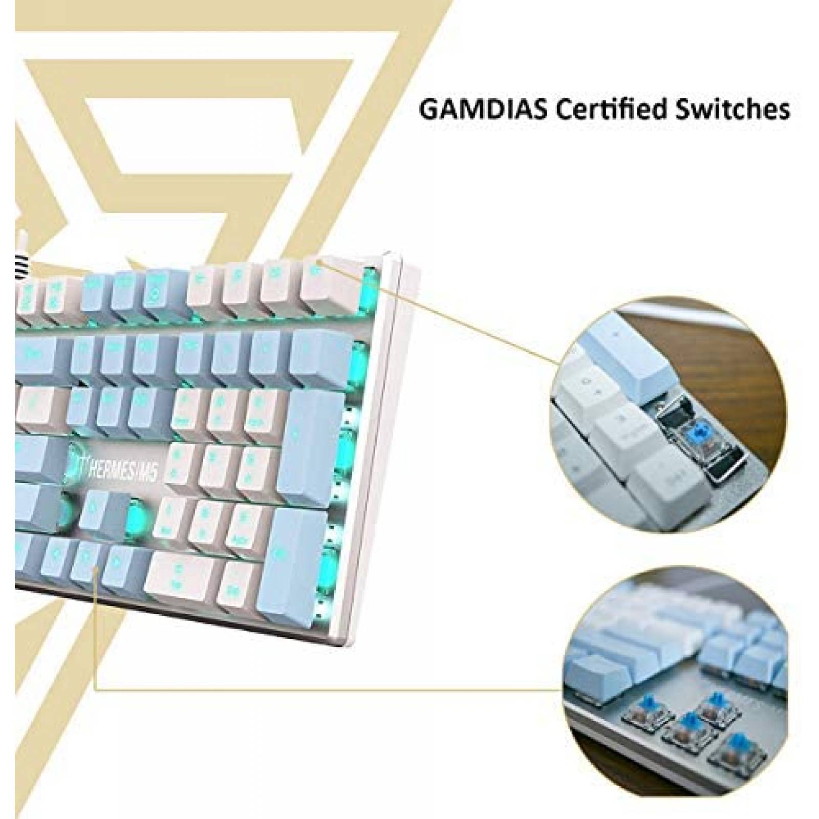 Teclado GAMDIAS Hermes M5 Mecanico 5 Efectos Iluminacion