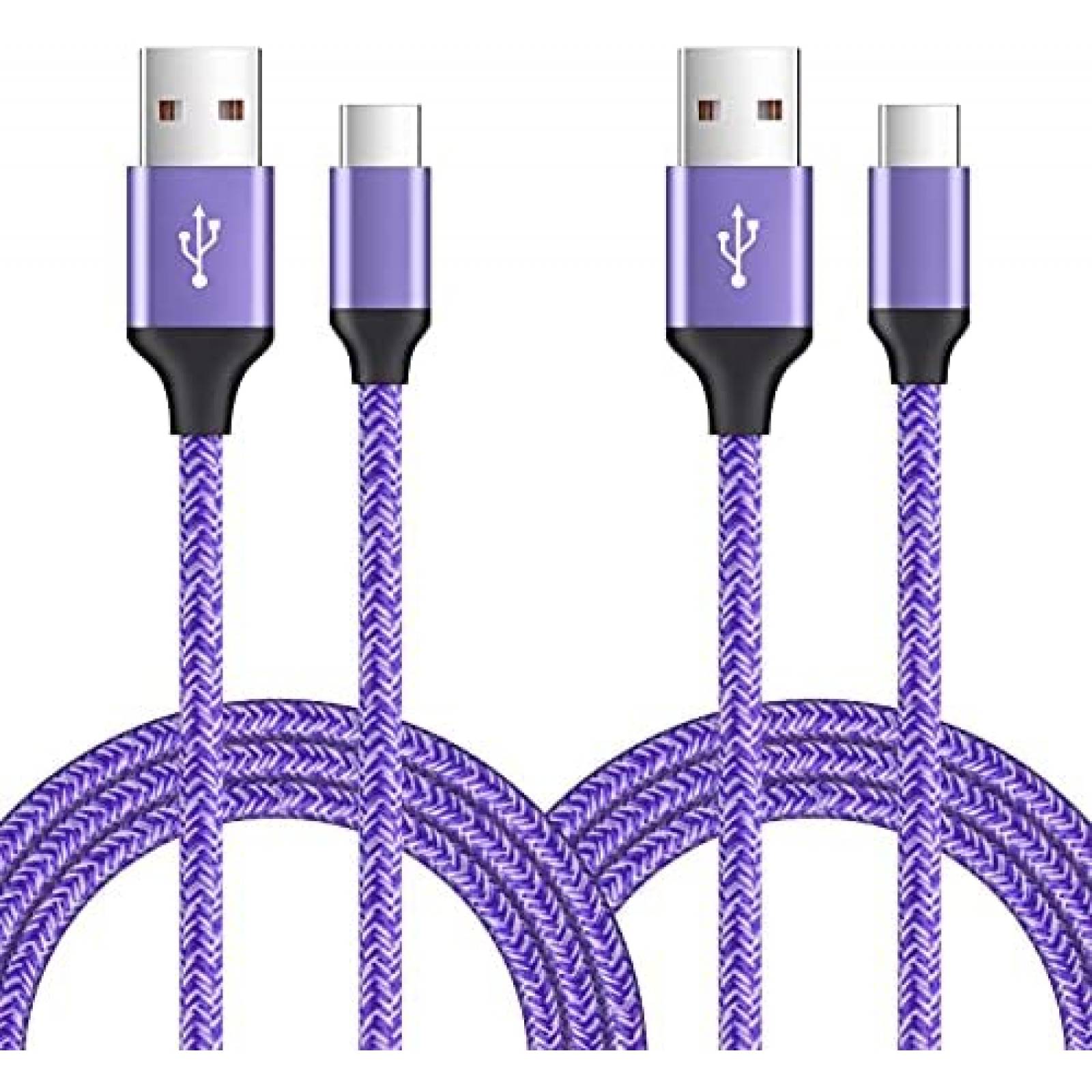 Cable Cebkit 2 Pzs USB C Compatible Con Galaxy A71 -Morado