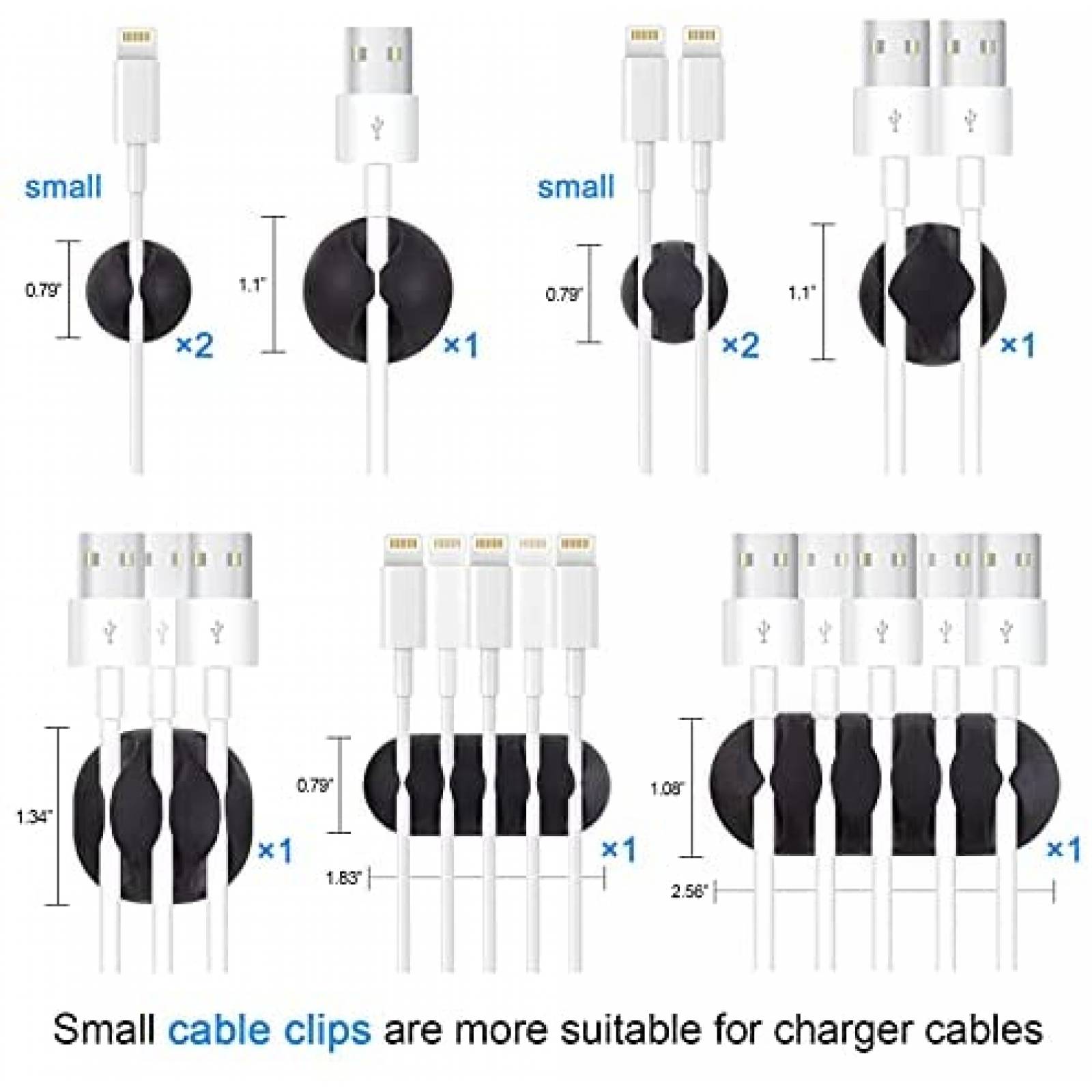 Organizador para Cables Alex Tech 10ft - 1/2 50 Pzs -Negro