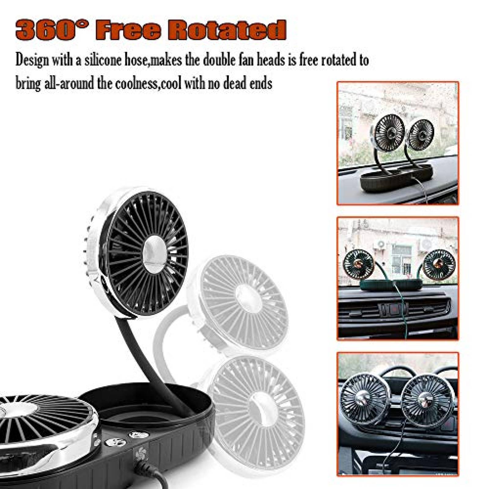 Ventilador Portatil V-RESOURCING USB Carro 3 velocidades
