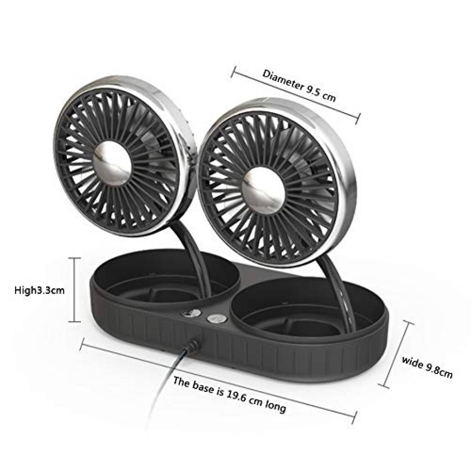 Ventilador Portatil V-RESOURCING USB Carro 3 velocidades