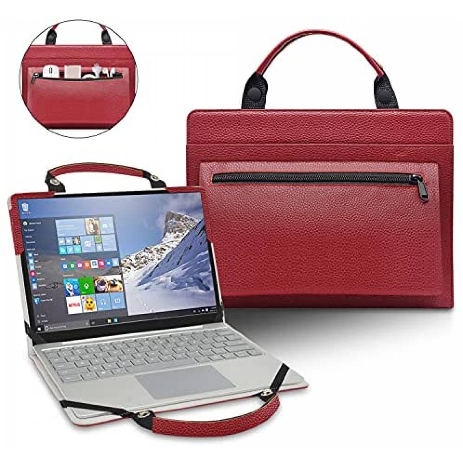 Funda LiuShan Compatible Con HP ProBook x360 -Rojo