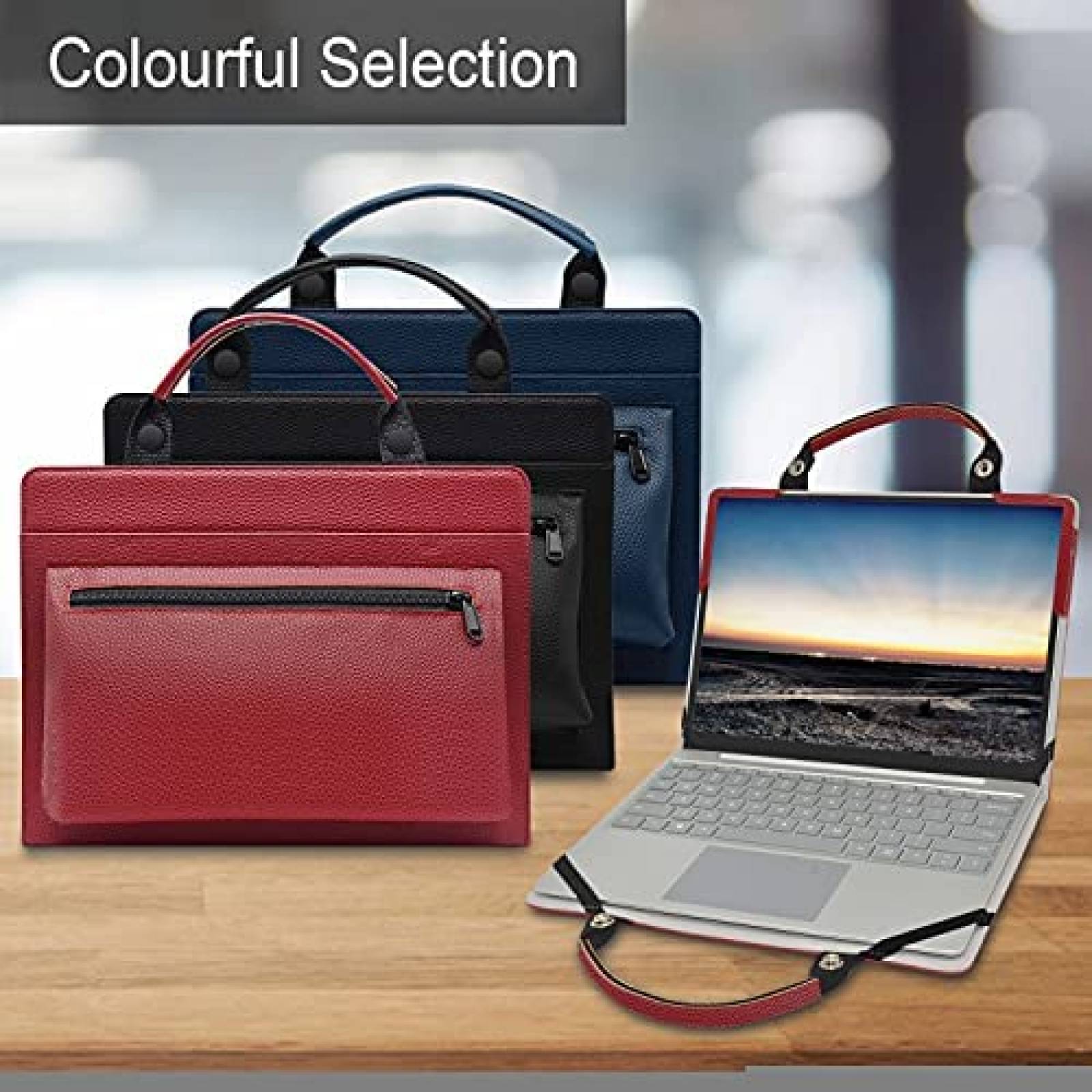 Funda LiuShan Compatible Con HP ProBook x360 -Rojo