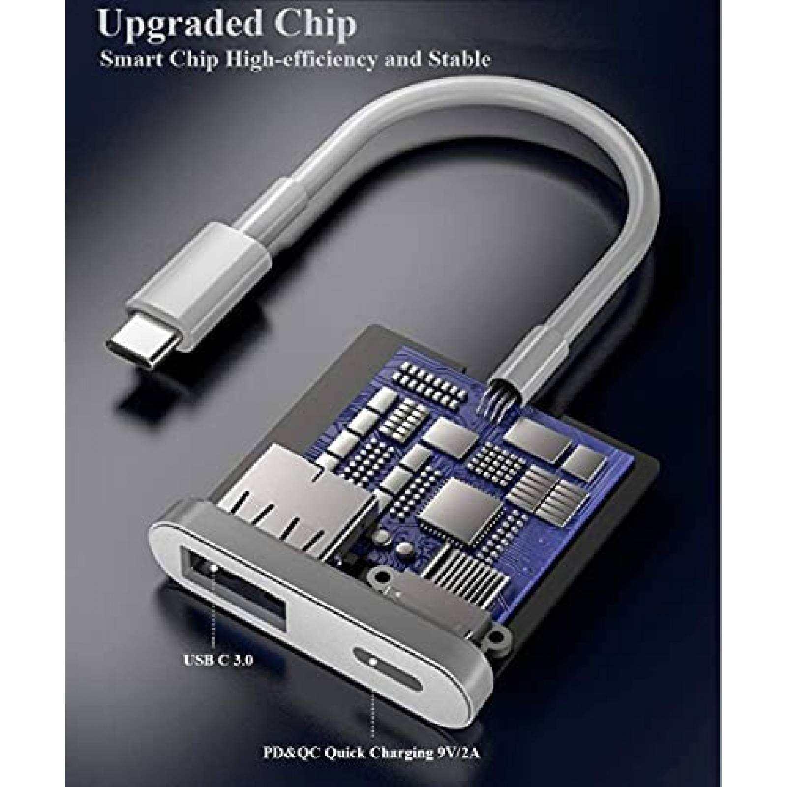 Adaptador Cargador Feipu 60W USB C-USB Compatible -Blanco