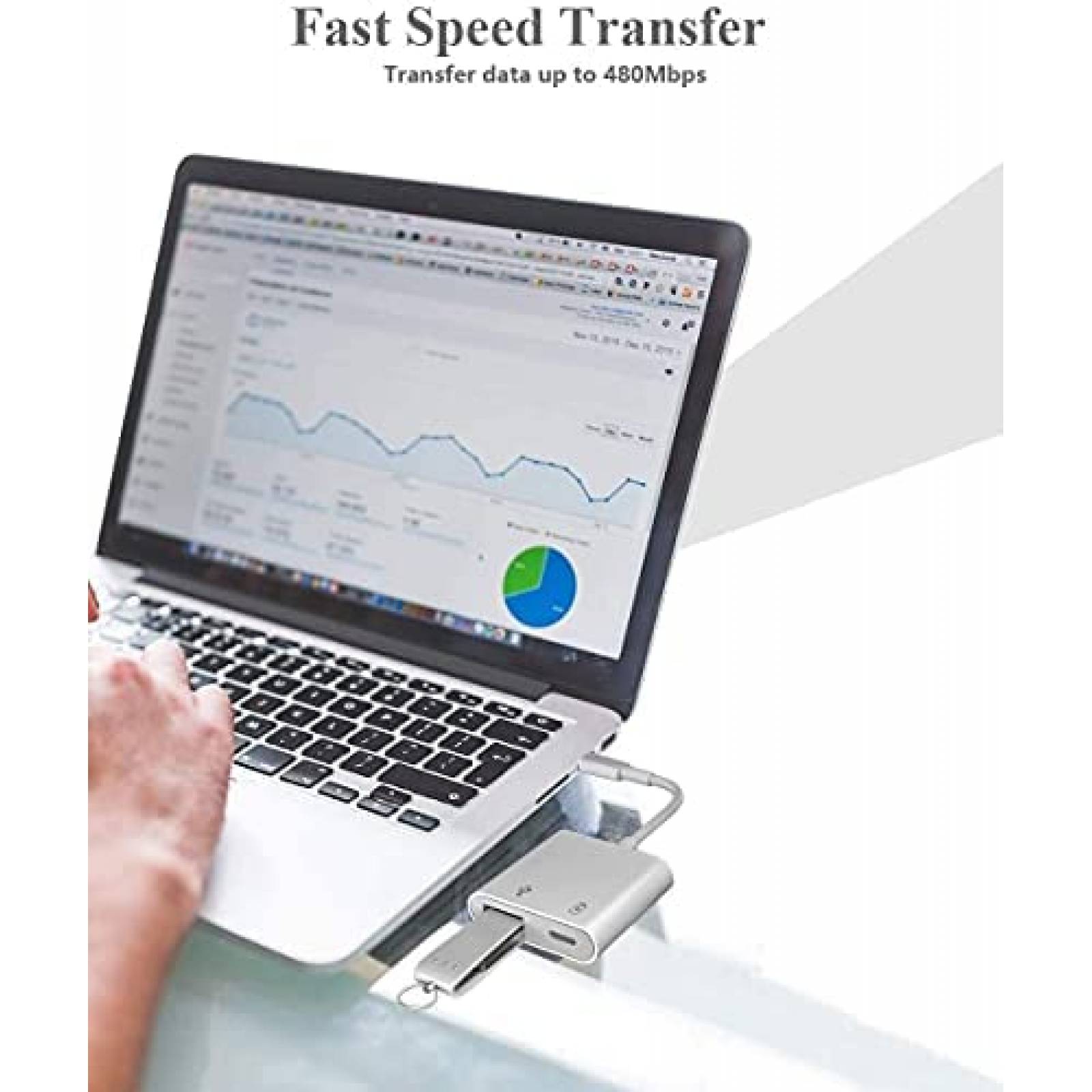 Adaptador Cargador Feipu 60W USB C-USB Compatible -Blanco