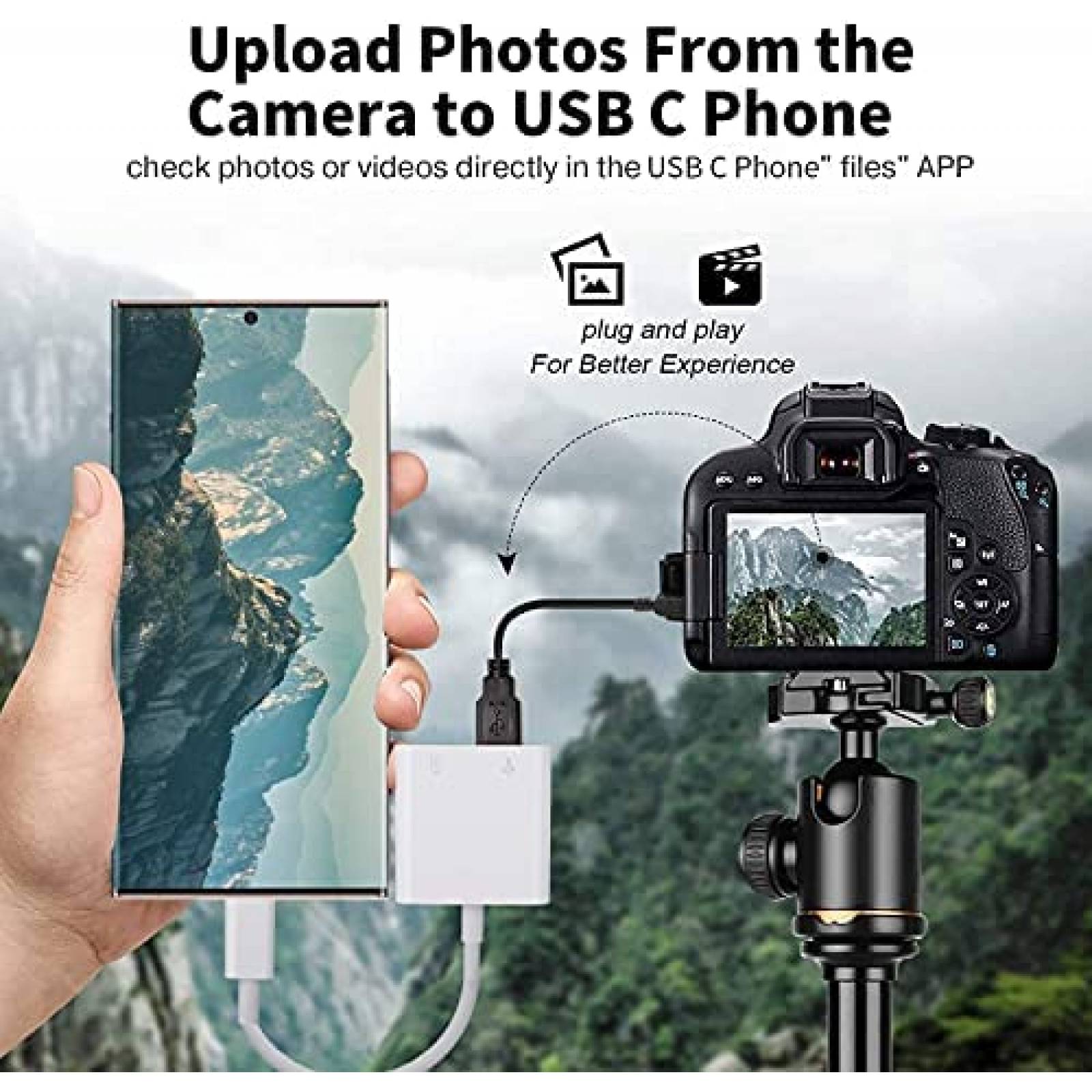 Adaptador Cargador Feipu 60W USB C-USB Compatible -Blanco